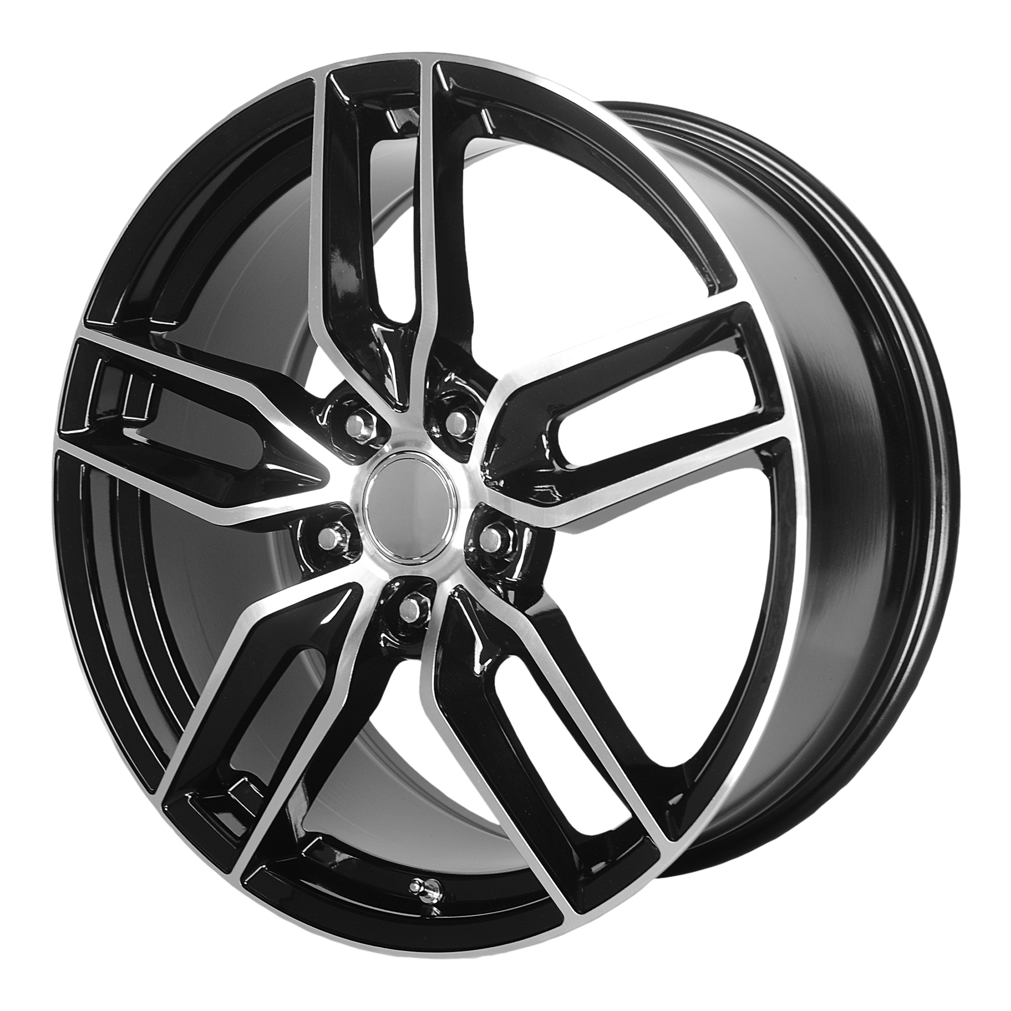 Performance Replicas 18"x8.5" Non-Chrome Gloss Black With Machined Spokes Custom Wheel ARSWCW160BM886156