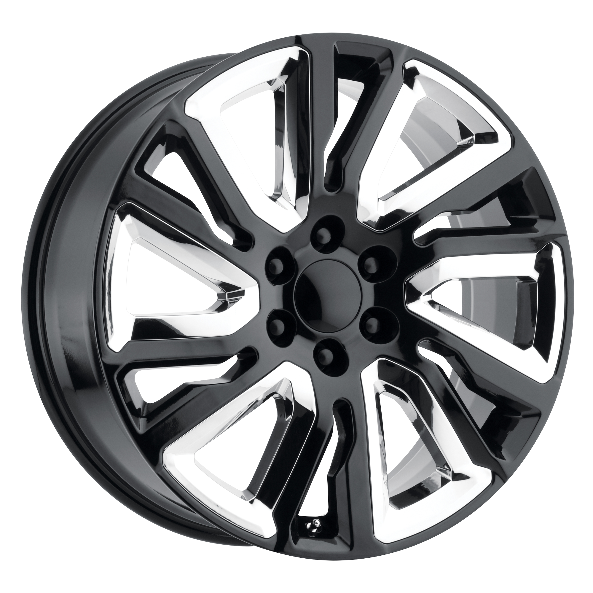 Performance Replicas 22"x9" Non-Chrome Gloss Black With Chrome Accents Custom Wheel ARSWCW202GC2295828