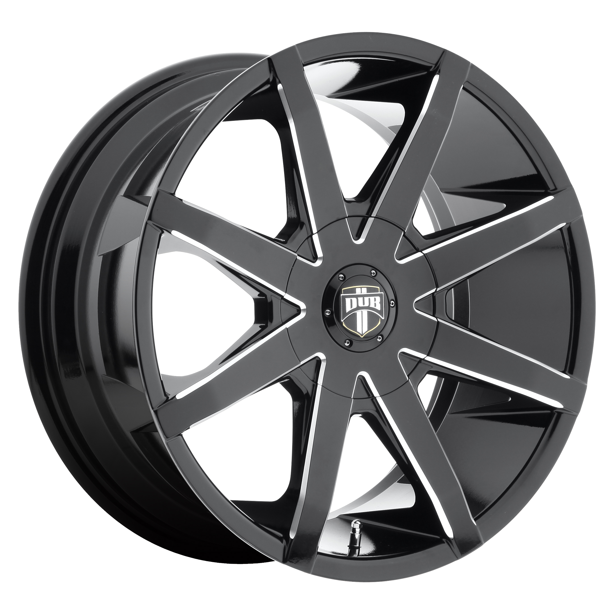 DUB 20"x8.5" Non-Chrome Gloss Black Milled Custom Wheel ARSWCWS10920853830