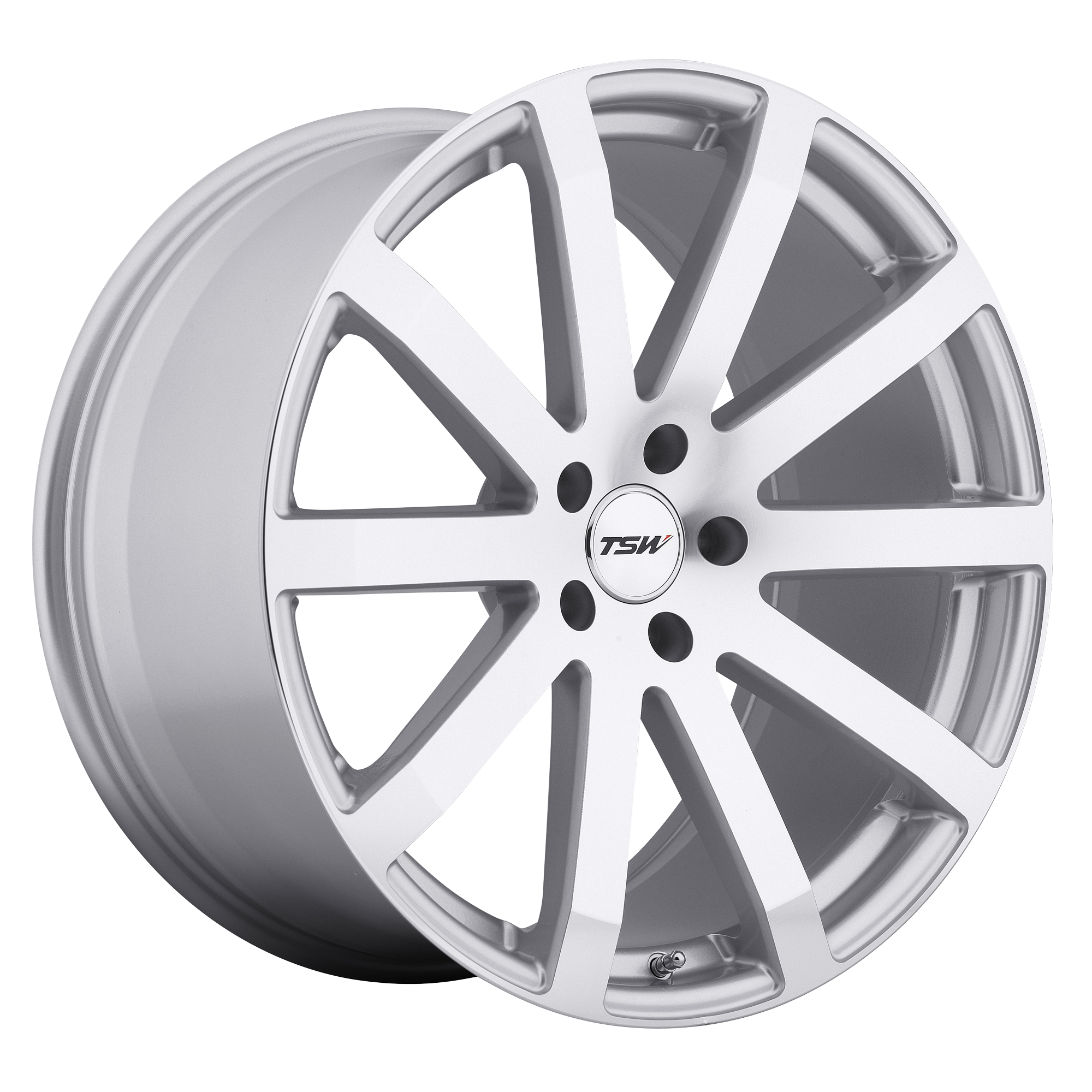 TSW 18"x8" Non-Chrome Silver with MirrorCut Face Custom Wheel ARSWCW1880BRK205120S76