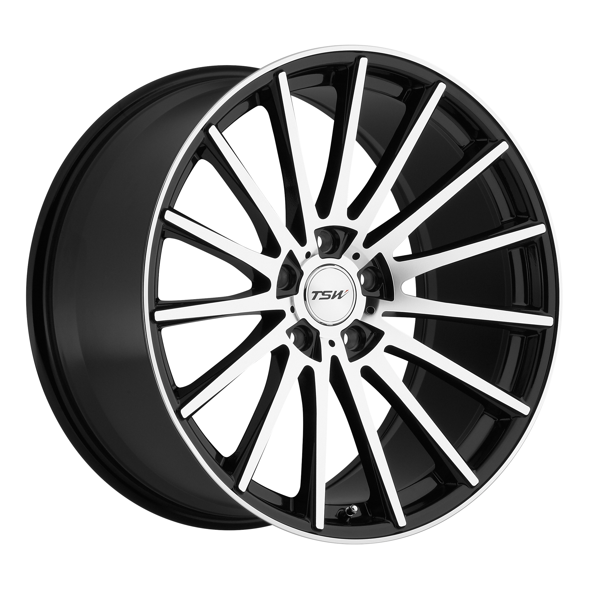 TSW 18"x8.5" Non-Chrome Gloss Black with Mirror Face Custom Wheel ARSWCW1885CHC405120B76