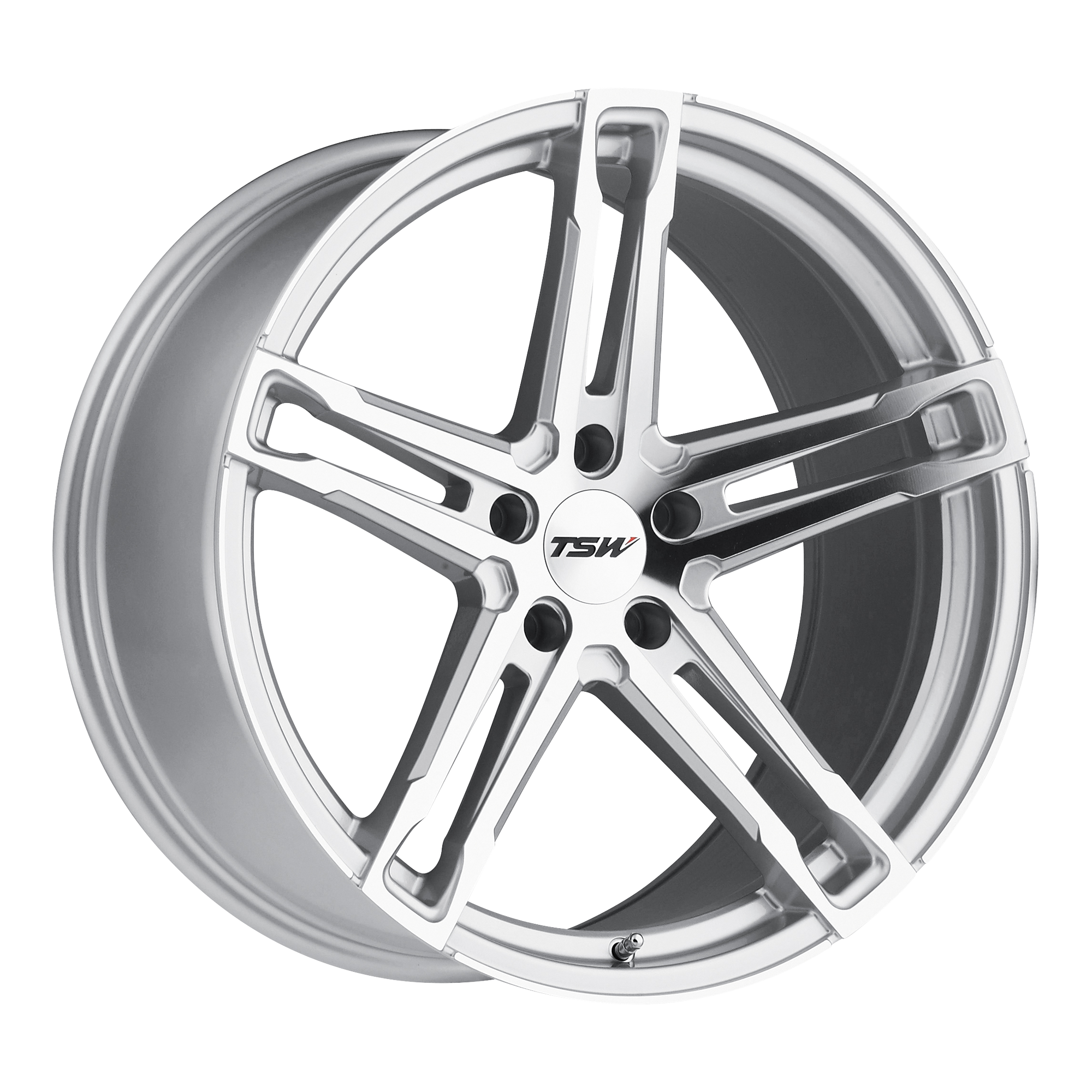 TSW 18"x8" Non-Chrome Silver with Mirror Cut Face Custom Wheel ARSWCW1880MEC355100S72