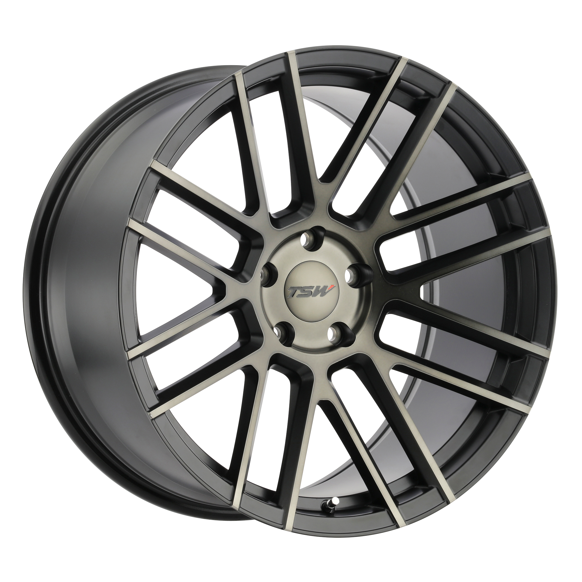 TSW 19"x9.5" Non-Chrome Matte Black with Machine Face and Dark Tint Custom Wheel ARSWCW1995MSP405112M72