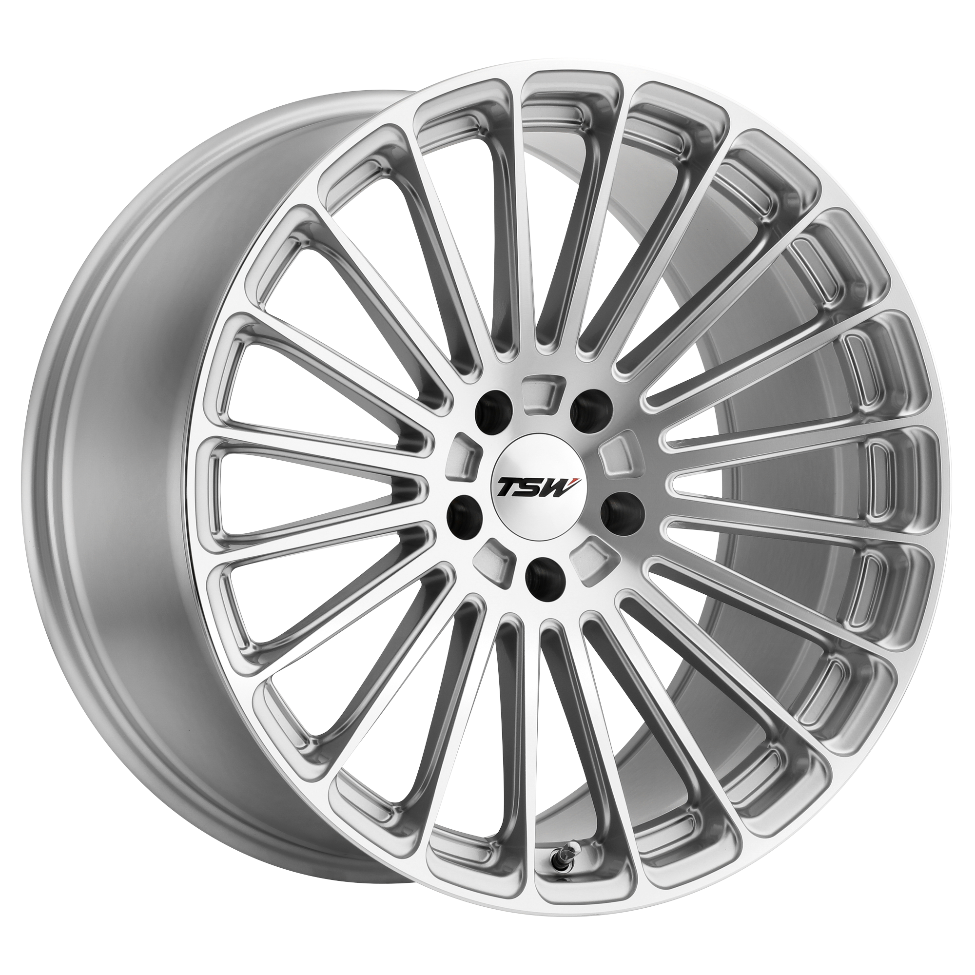 TSW 22"x10" Non-Chrome Titanium Silver with Mirror Cut Face Custom Wheel ARSWCW2210TUR355120S76