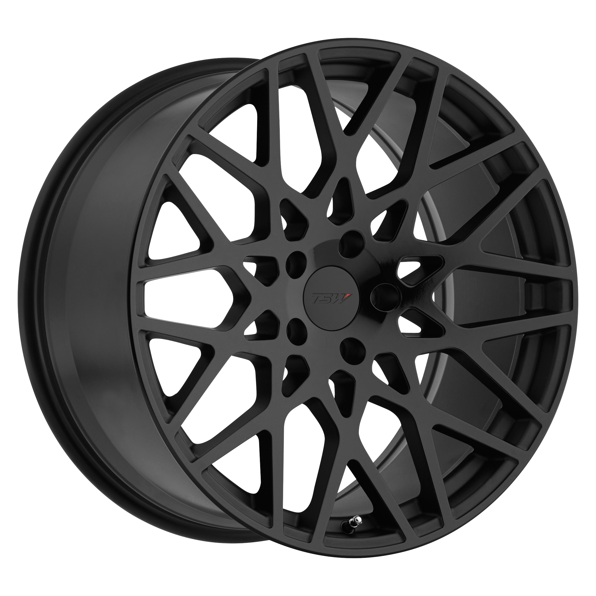 TSW 19"x9.5" Non-Chrome Double Black Matte Black with Gloss Black Face Custom Wheel ARSWCW1995VLE405114B76