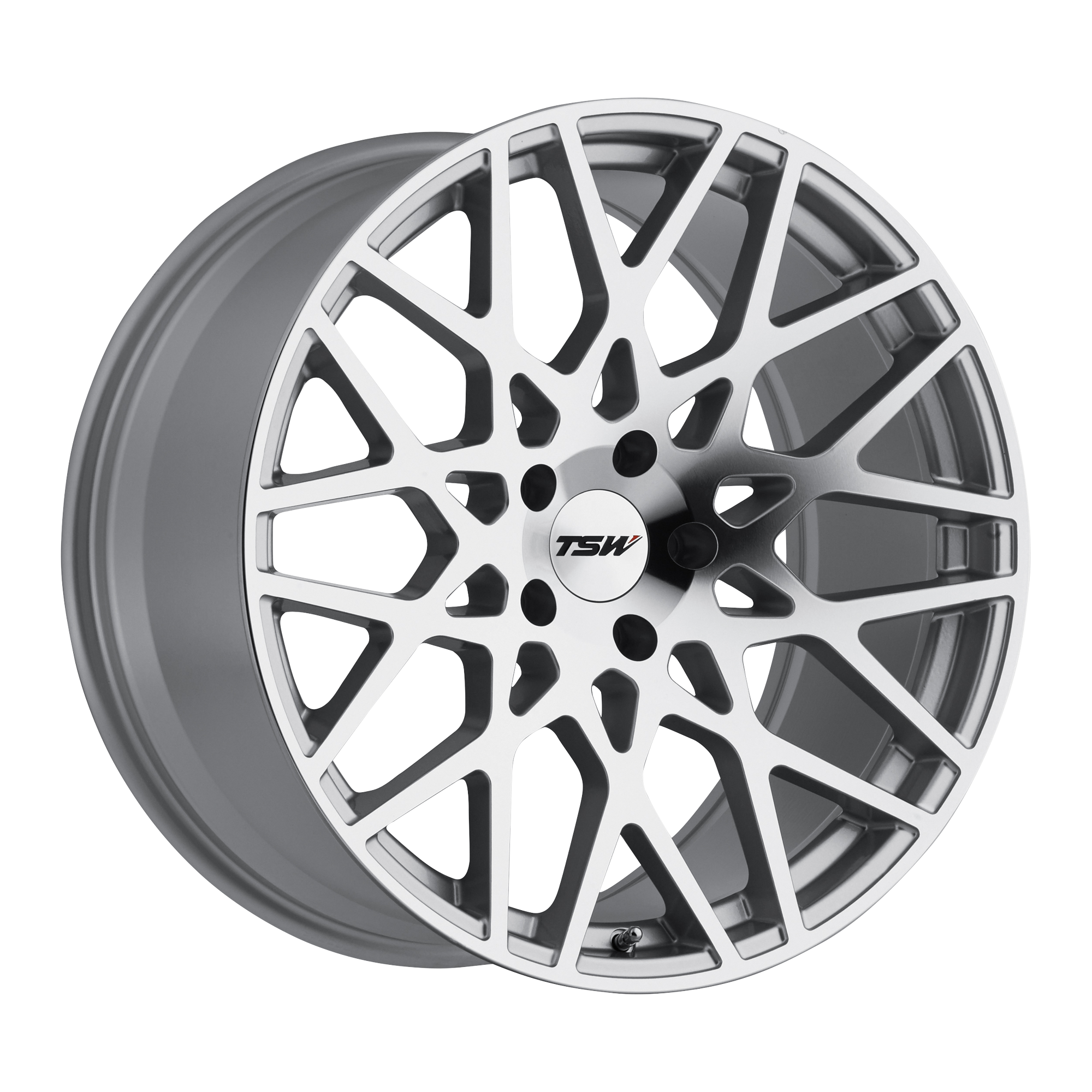 TSW 17"x8" Non-Chrome Silver with Mirror Cut Face Custom Wheel ARSWCW1780VLE325112S72