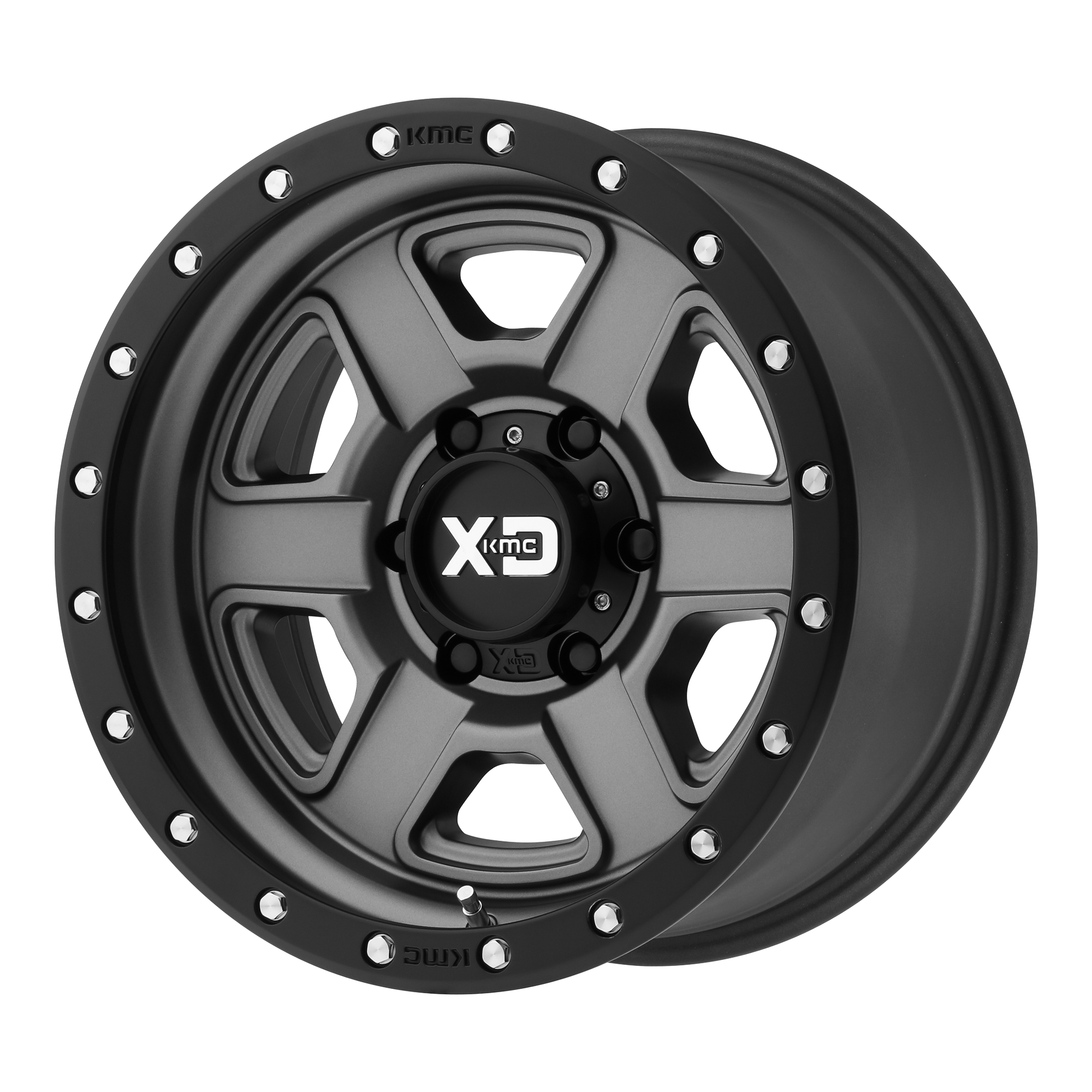 XD 17"x9" Non-Chrome Satin Gray With Satin Black Lip Custom Wheel ARSWCWXD13379068412N