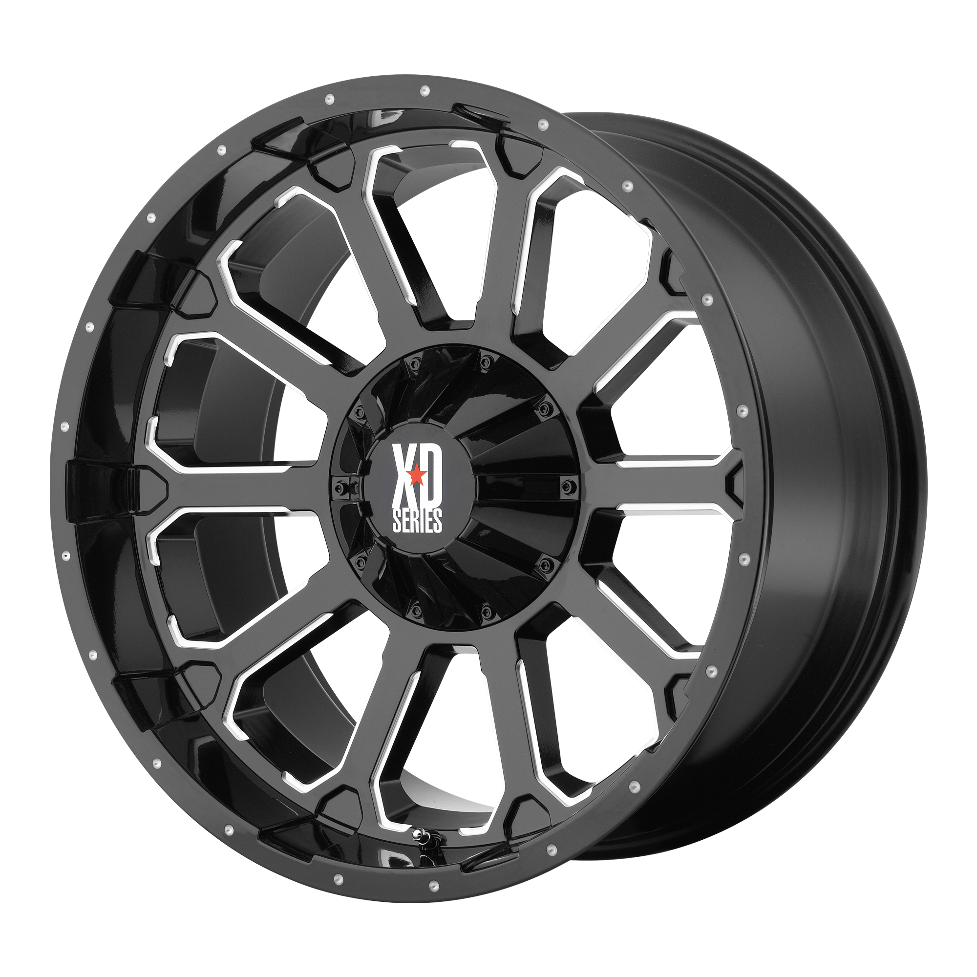 XD 20"x9" Non-Chrome Gloss Black With Milled Accents Custom Wheel ARSWCWXD80629086330