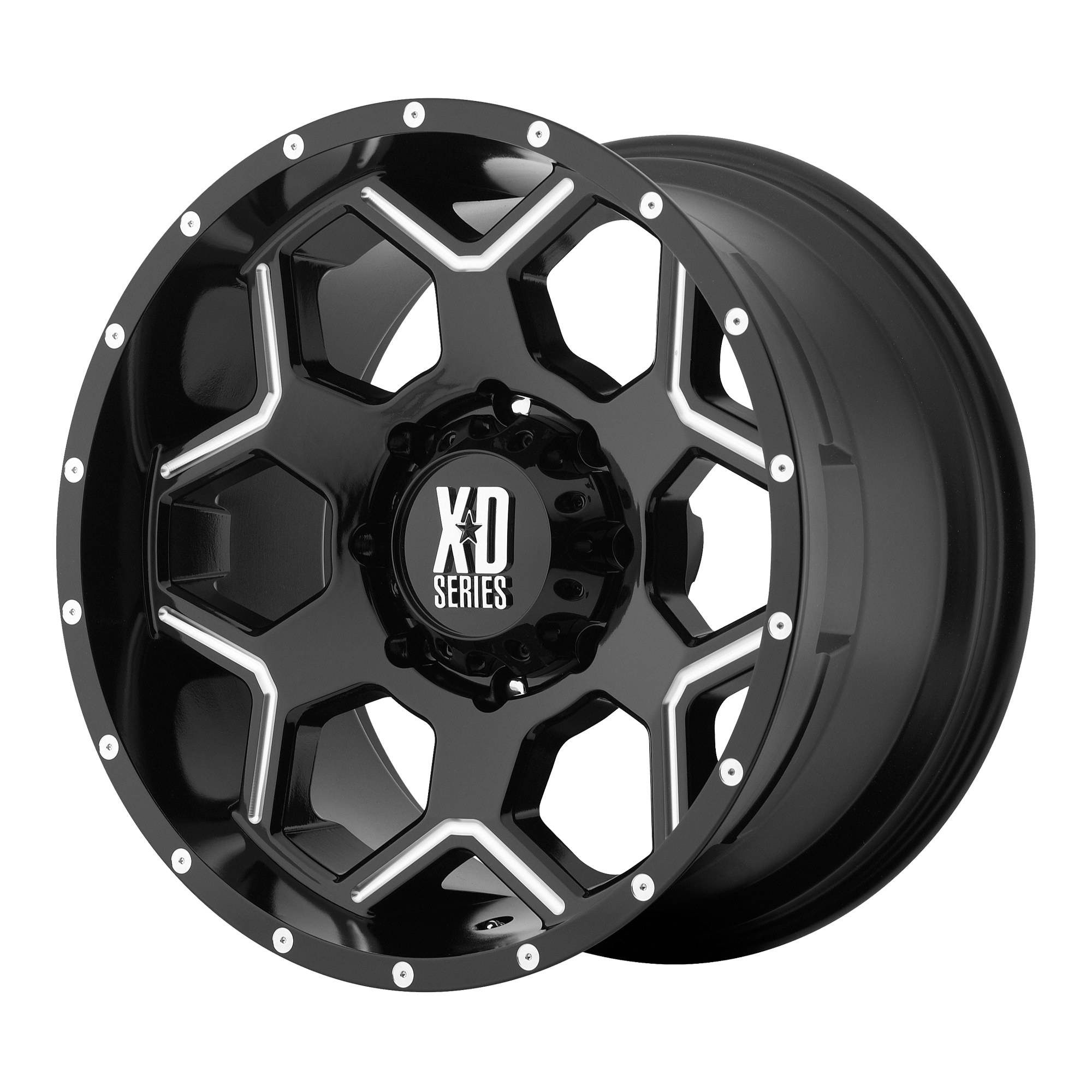 XD 20"x9" Non-Chrome Gloss Black Milled Custom Wheel ARSWCWXD81229068318