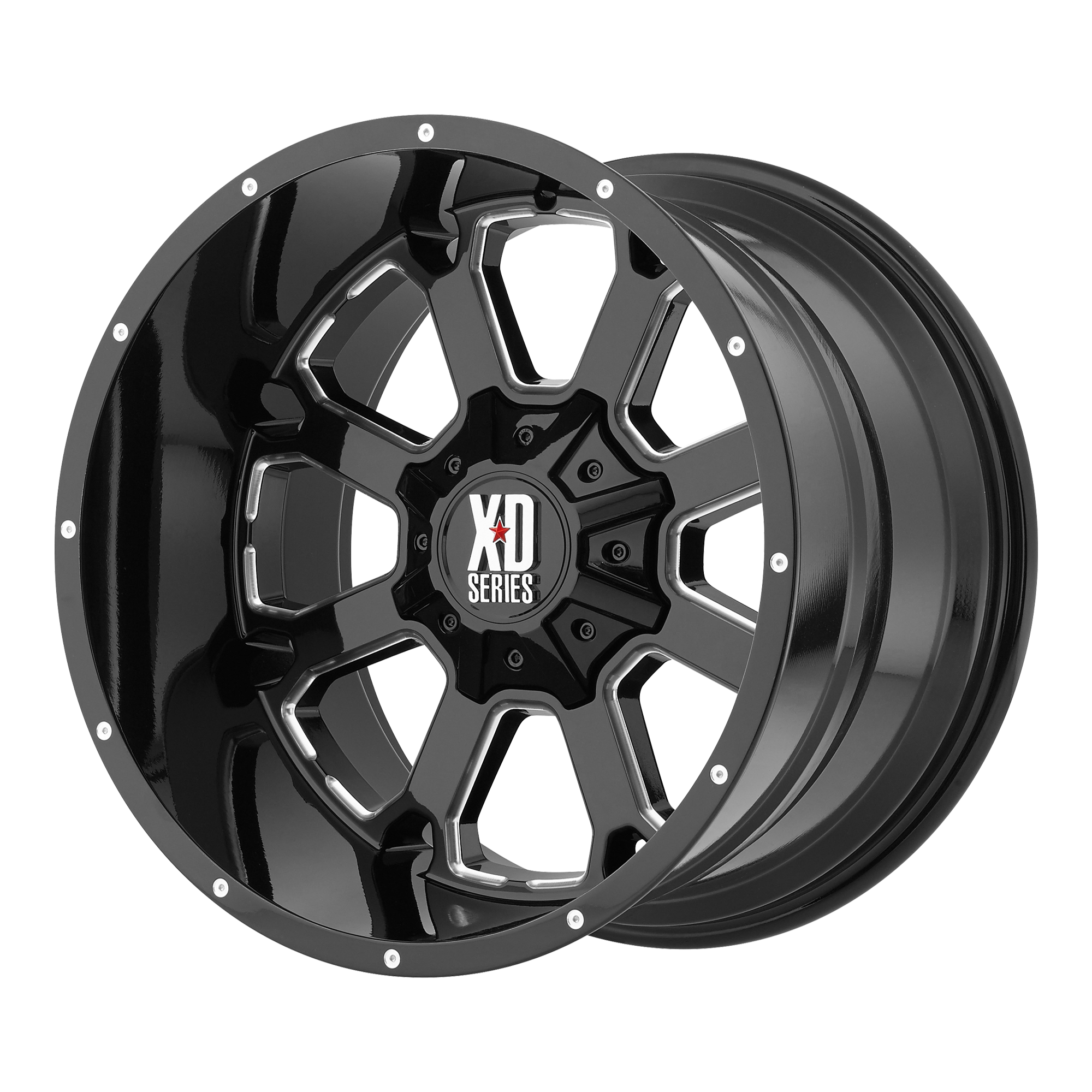 XD 20"x9" Non-Chrome Gloss Black Milled Custom Wheel ARSWCWXD82529087300