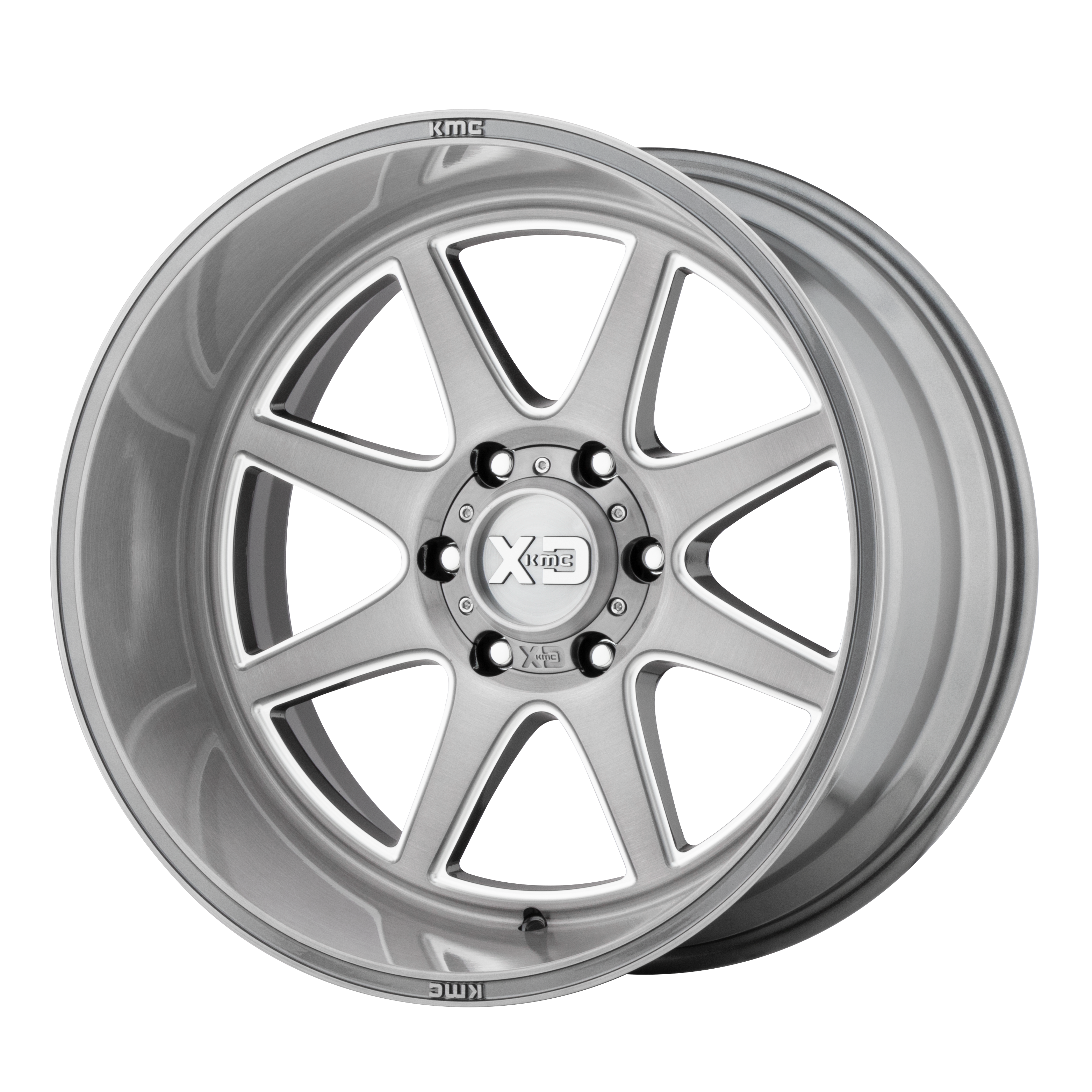 XD 22"x10" Non-Chrome Titanium Brushed Milled Custom Wheel ARSWCWXD84422063618N