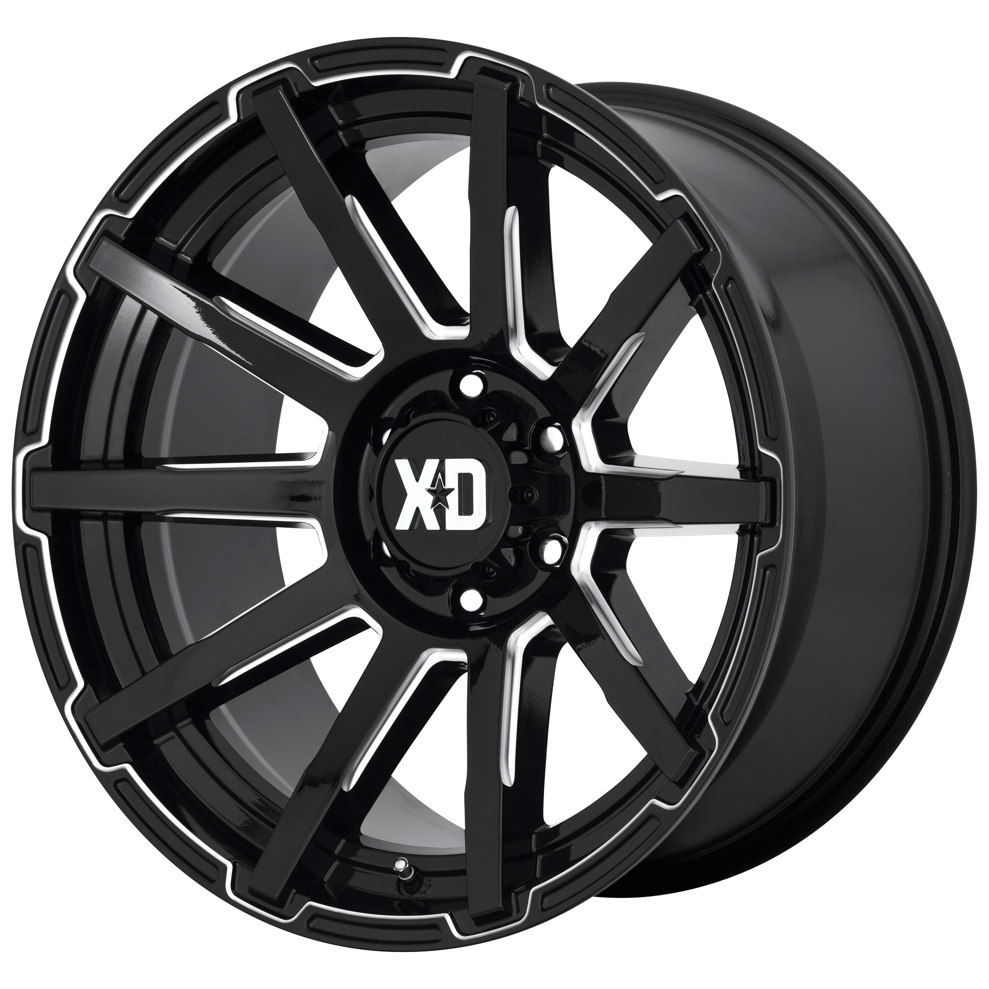 XD 18"x9" Non-Chrome Gloss Black Milled Custom Wheel ARSWCWXD84789085312