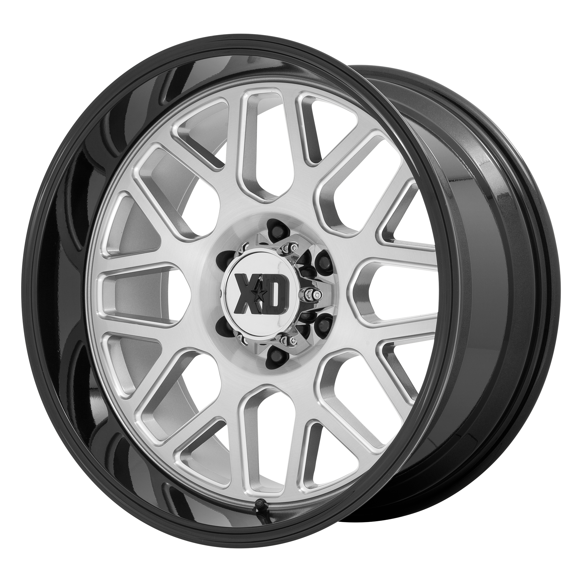 XD 20"x10" Non-Chrome Brushed Milled With Gloss Black Lip Custom Wheel ARSWCWXD84921088518N