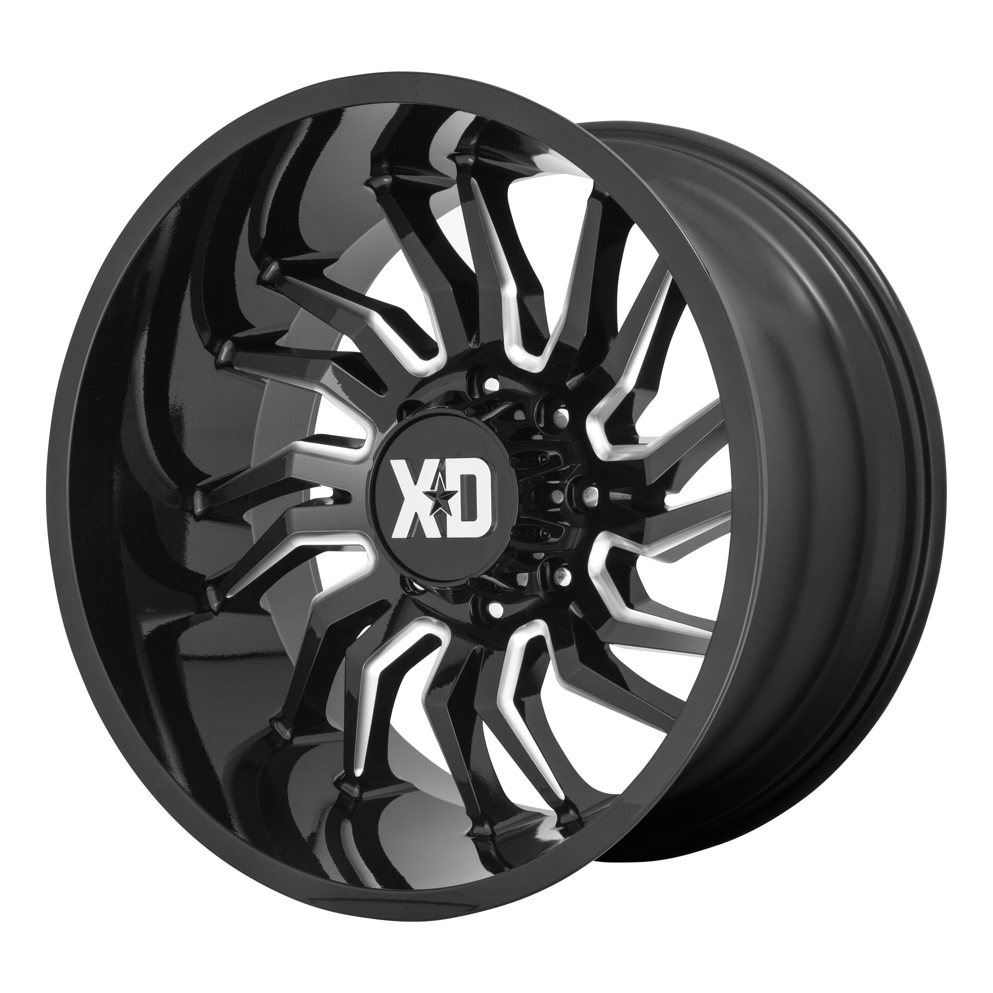 XD 20"x10" Non-Chrome Gloss Black Milled Custom Wheel ARSWCWXD85821050318N