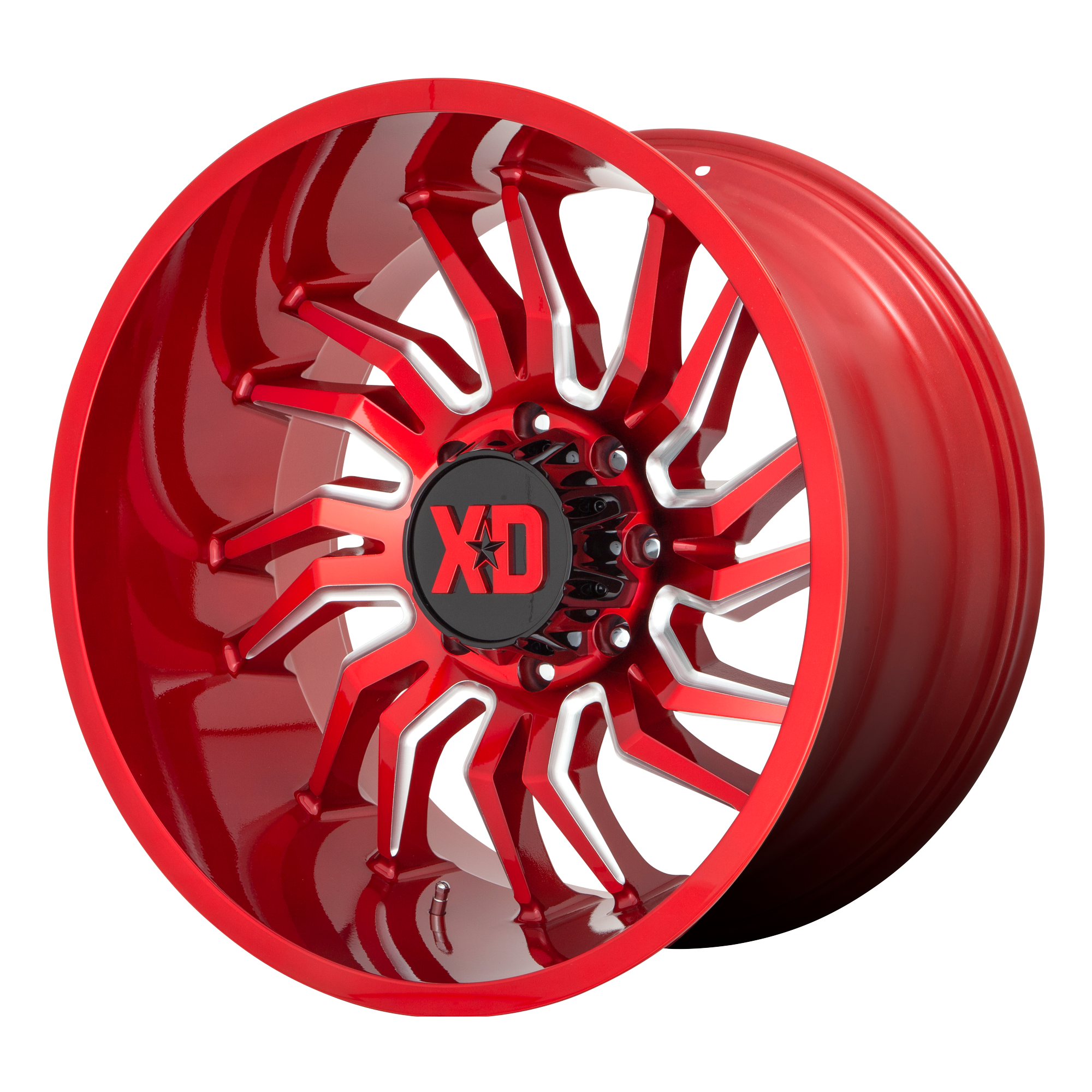 XD 20"x10" Non-Chrome Candy Red Milled Custom Wheel ARSWCWXD85821068918N