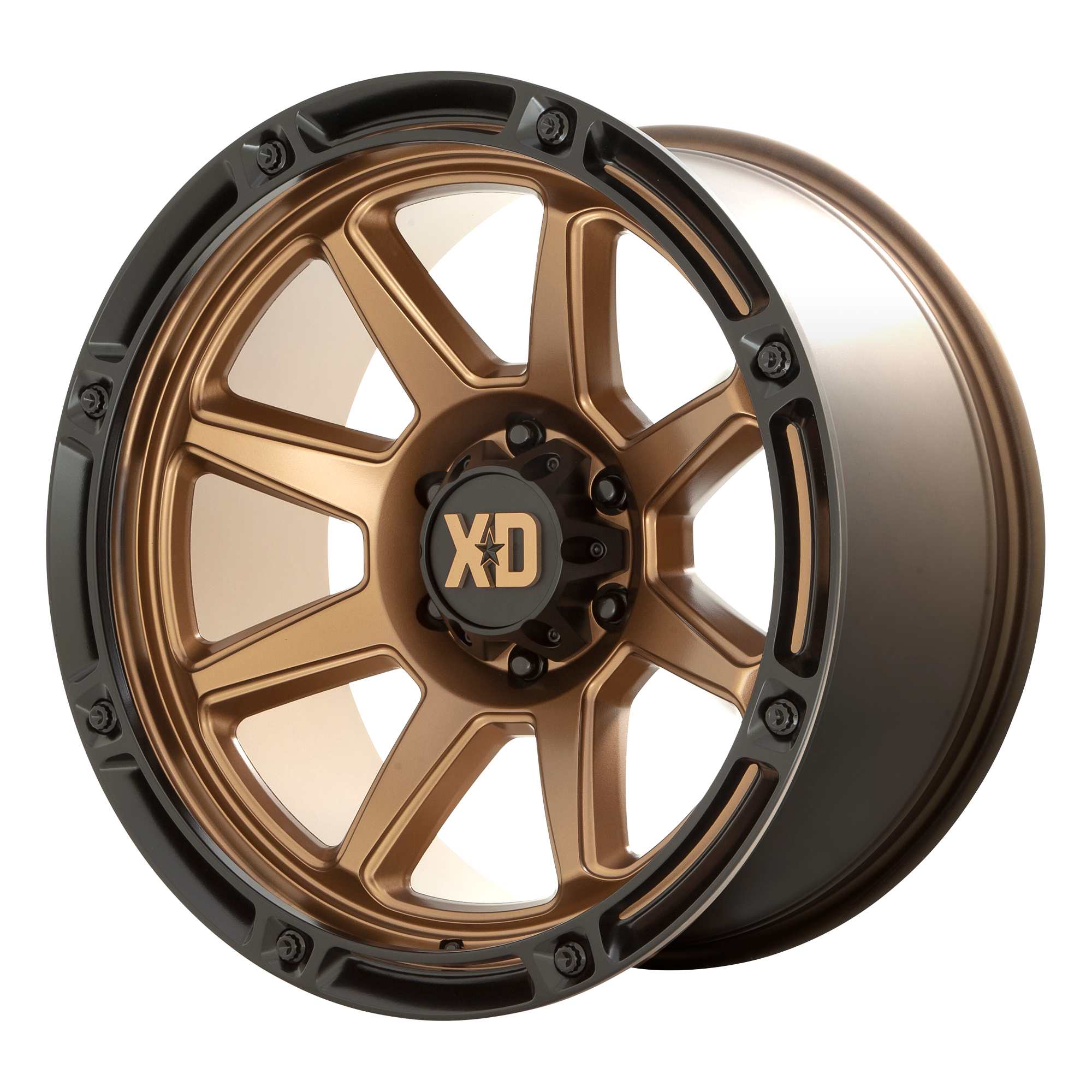 XD 20"x10" Non-Chrome Matte Bronze With Black Lip Custom Wheel ARSWCWXD86321068618N
