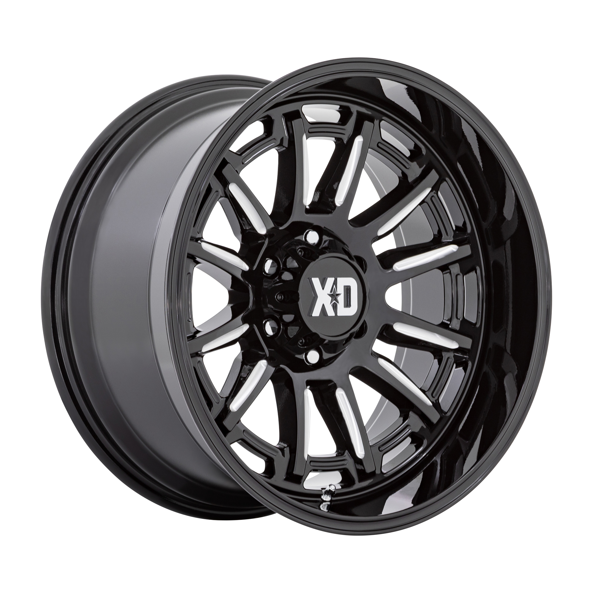 XD 20"x10" Non-Chrome Gloss Black Milled Custom Wheel ARSWCWXD86521063318N