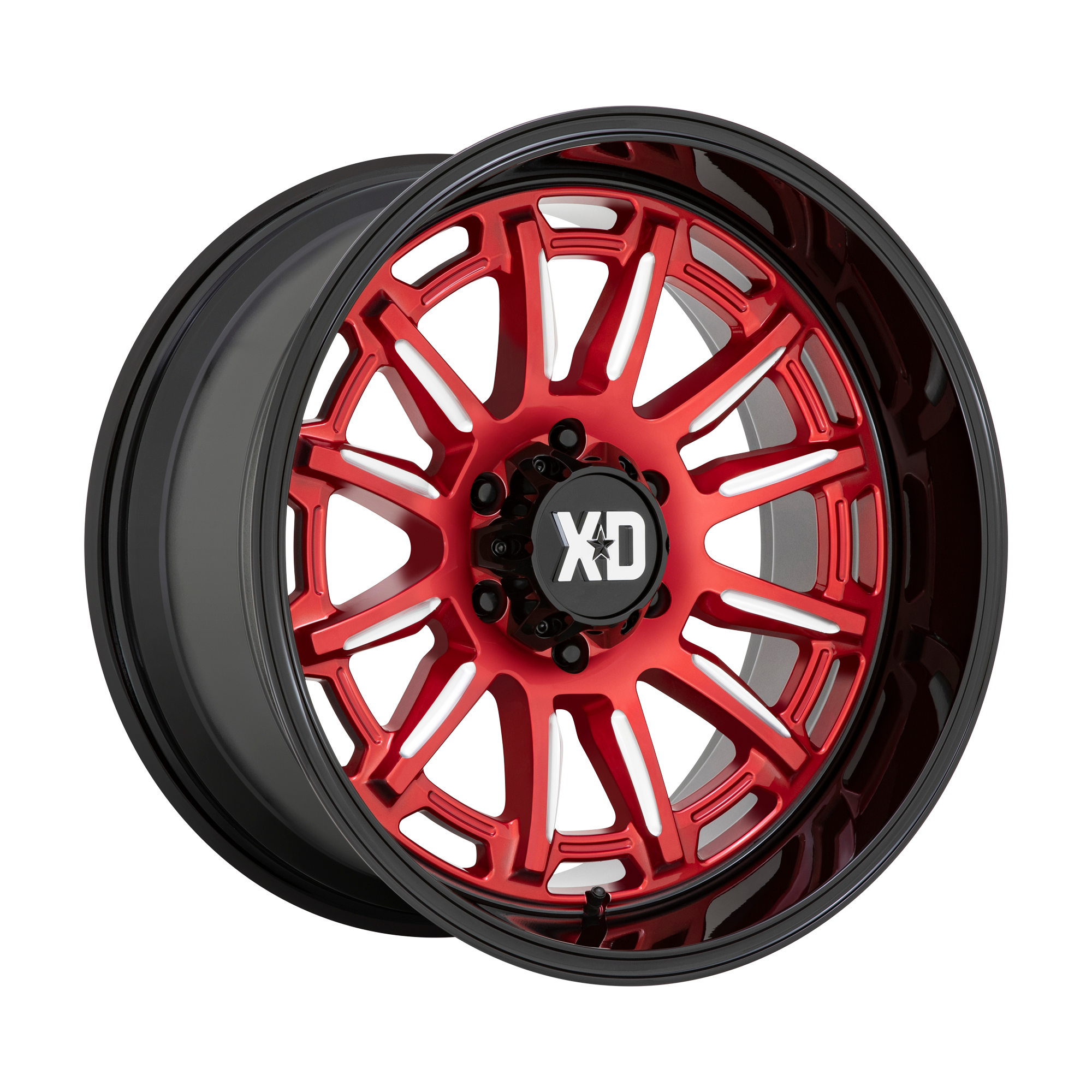 XD 20"x9" Non-Chrome Candy Red Milled With Black Lip Custom Wheel ARSWCWXD86529050918
