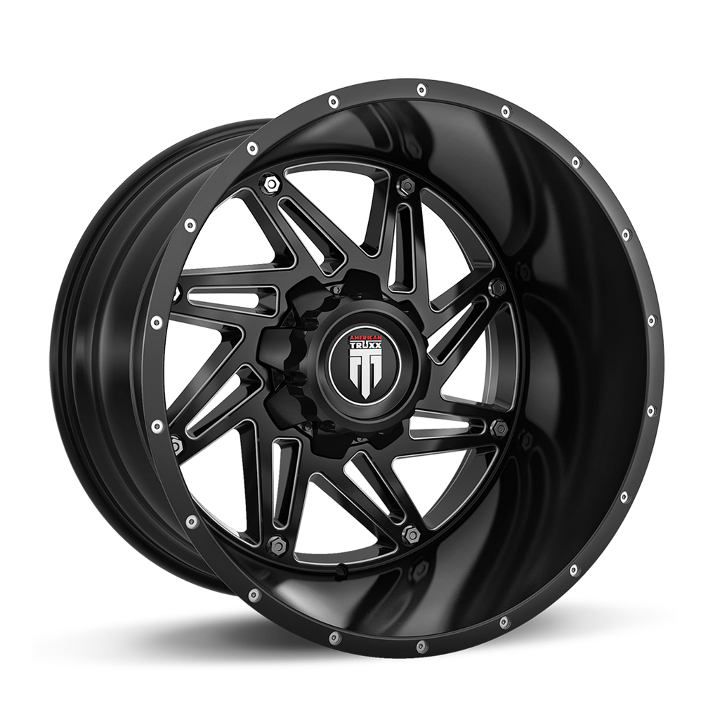 American Truxx 20"x10" Non-Chrome Black/Milled Custom Wheel ARSWCWAT1652137M24