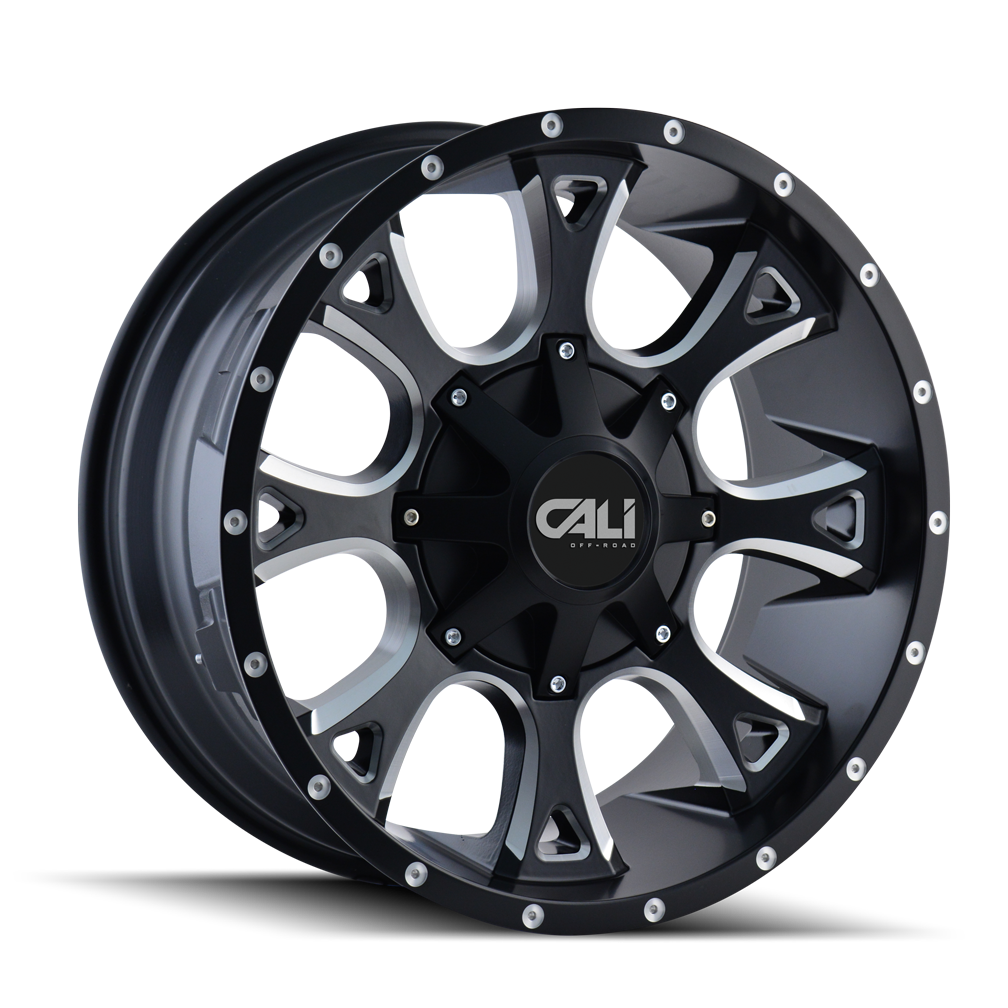 Cali Off-Road 20"x10" Non-Chrome Satin Black/Milled Spokes Custom Wheel ARSWCW91032137M