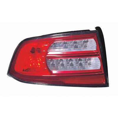 2008 acura tl rear driver side replacement tail light lens and housing arswlac2818107c