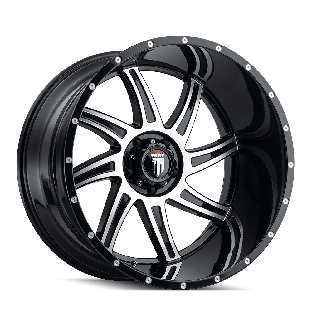 American Truxx 20"x10" Non-Chrome Black/Machined Custom Wheel ARSWCWAT1622136BM24