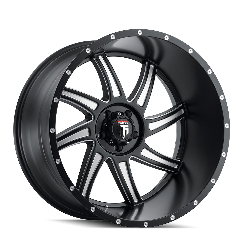 American Truxx 20"x10" Non-Chrome Black/Milled Custom Wheel ARSWCWAT1622136M24