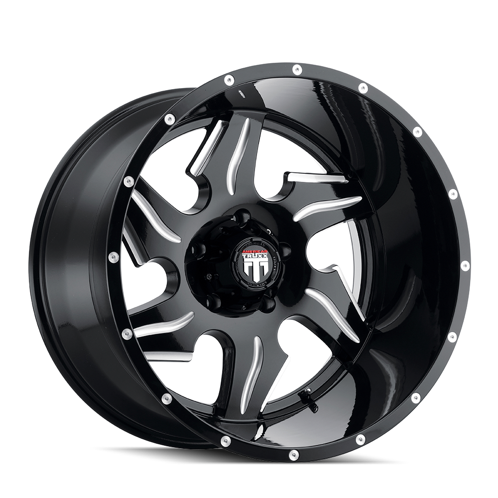 American Truxx 22"x14" Non-Chrome Black/Milled Custom Wheel ARSWCWAT16322436M76