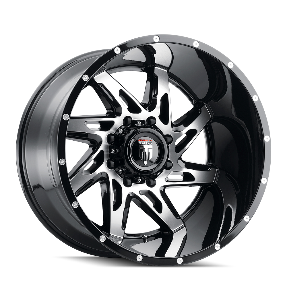 American Truxx 20"x10" Non-Chrome Black/Machined Custom Wheel ARSWCWAT1832136BM24