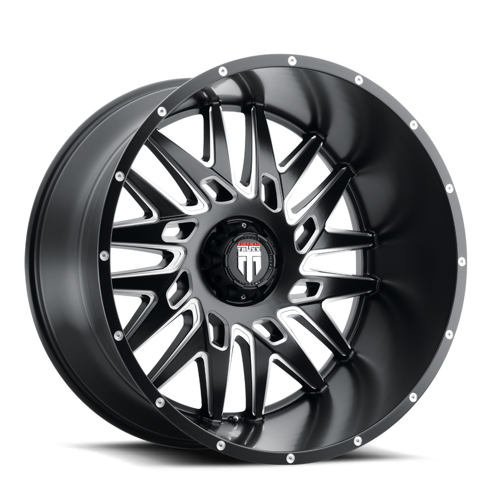 American Truxx 22"x12" Non-Chrome Black/Milled Custom Wheel ARSWCWAT18422250M44