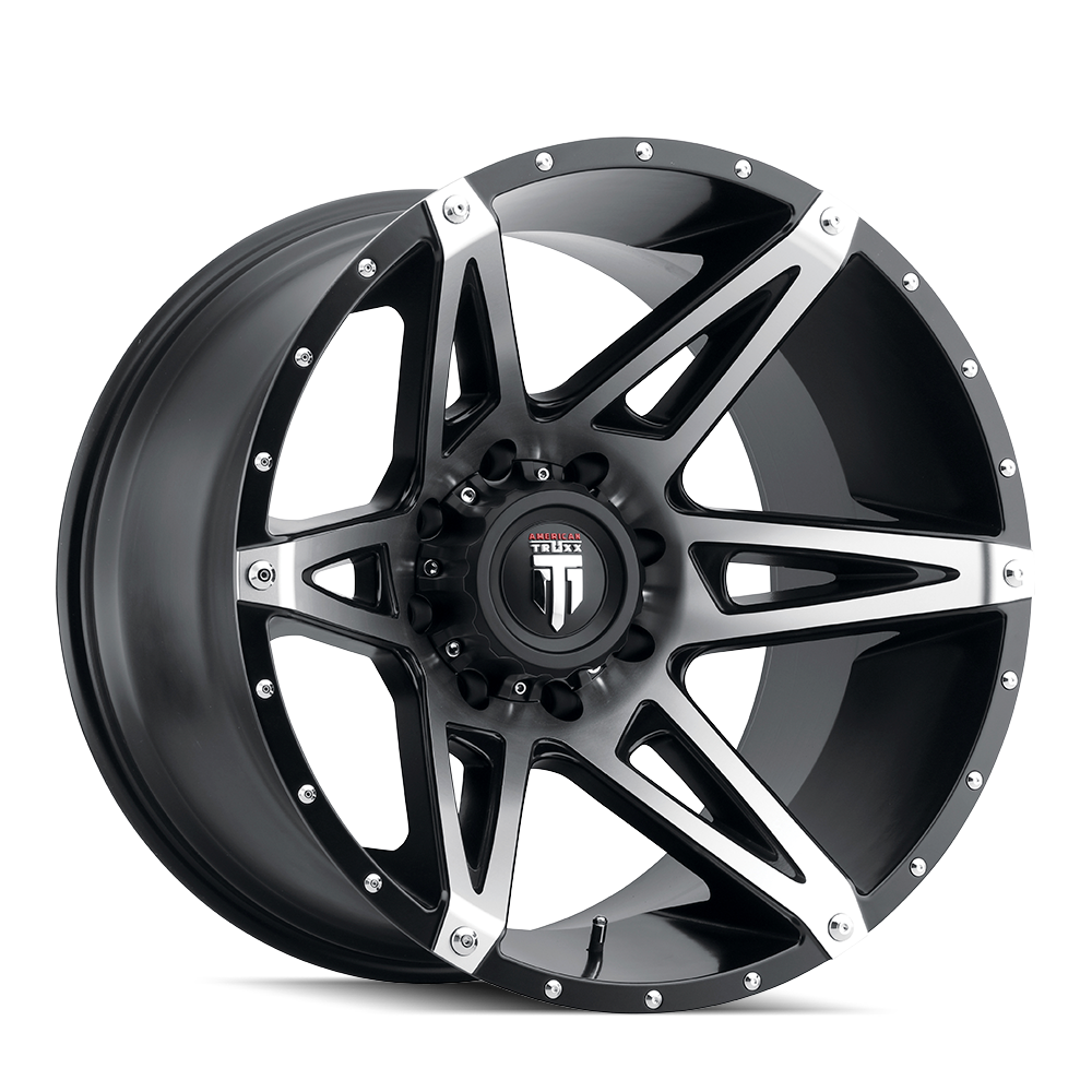 American Truxx 20"x9" Non-Chrome Black/Machined Custom Wheel ARSWCWAT19022981BM12