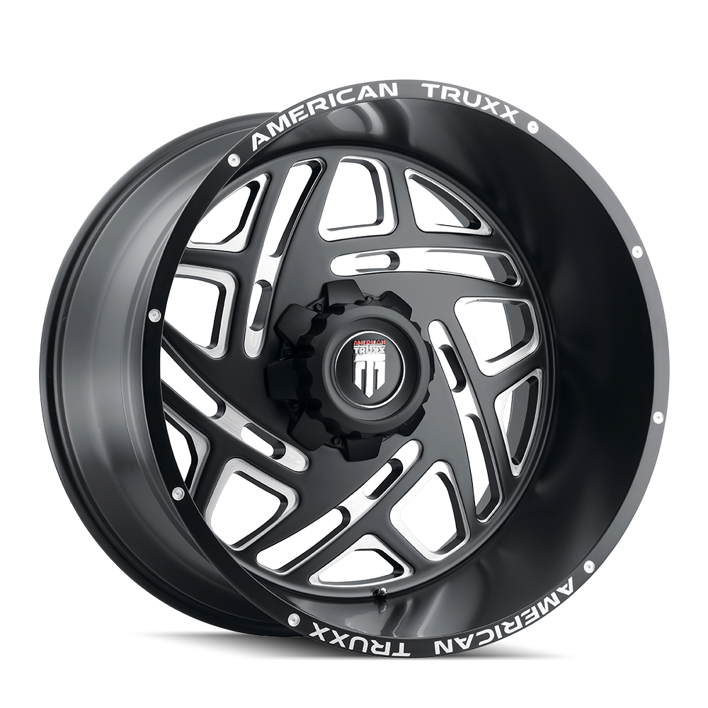 American Truxx 22"x12" Non-Chrome Black/Milled Custom Wheel ARSWCWAT190422237M44