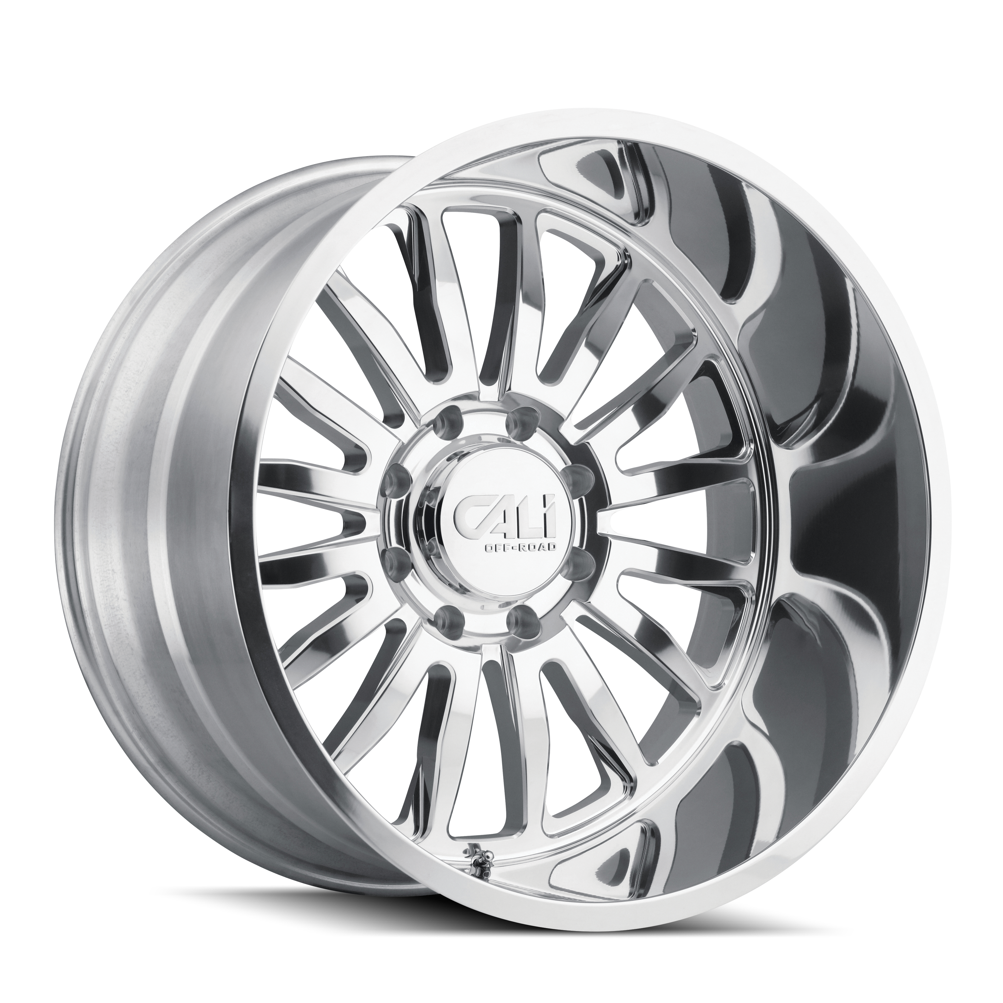 Cali Off-Road 20"x10" Non-Chrome Polished/Milled Spokes Custom Wheel ARSWCW91102136P