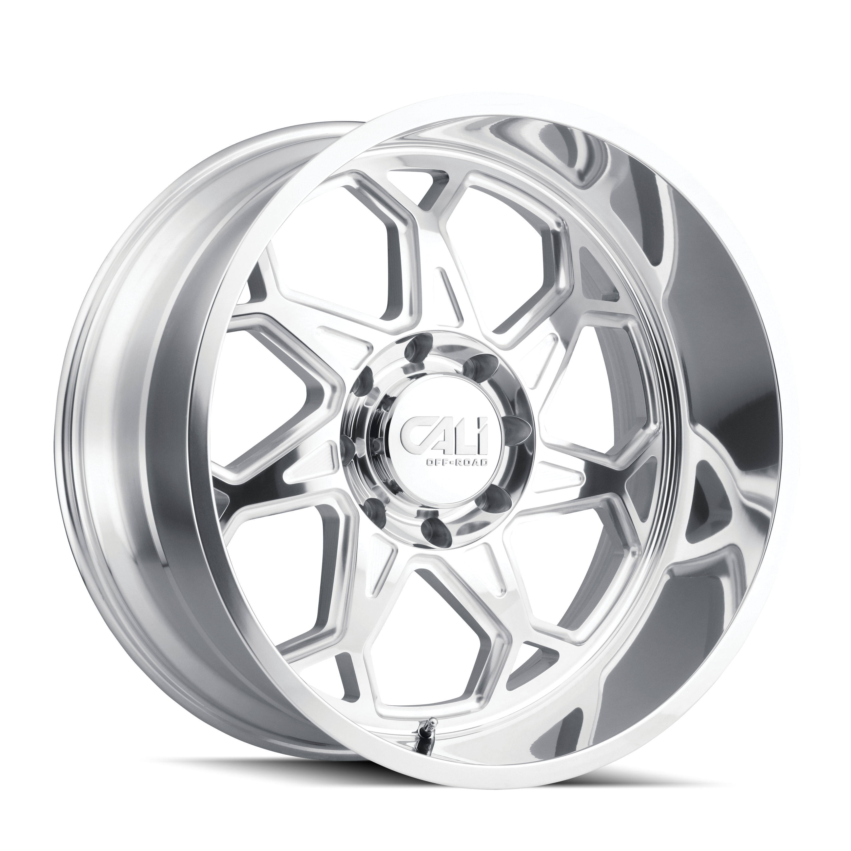 Cali Off-Road 22"x12" Non-Chrome Polished/Milled Spokes Custom Wheel ARSWCW911122236P