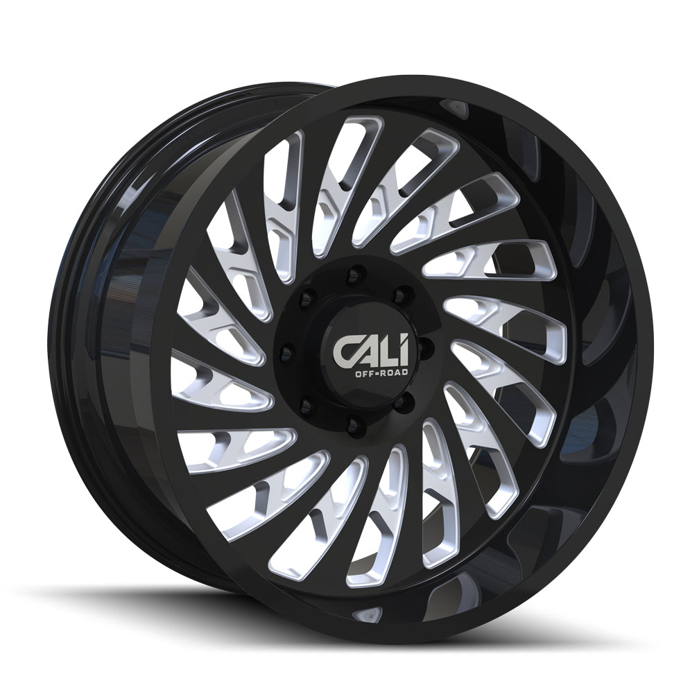 Cali Off-Road 20"x10" Non-Chrome Gloss Black/Milled Custom Wheel ARSWCW91082183BM30