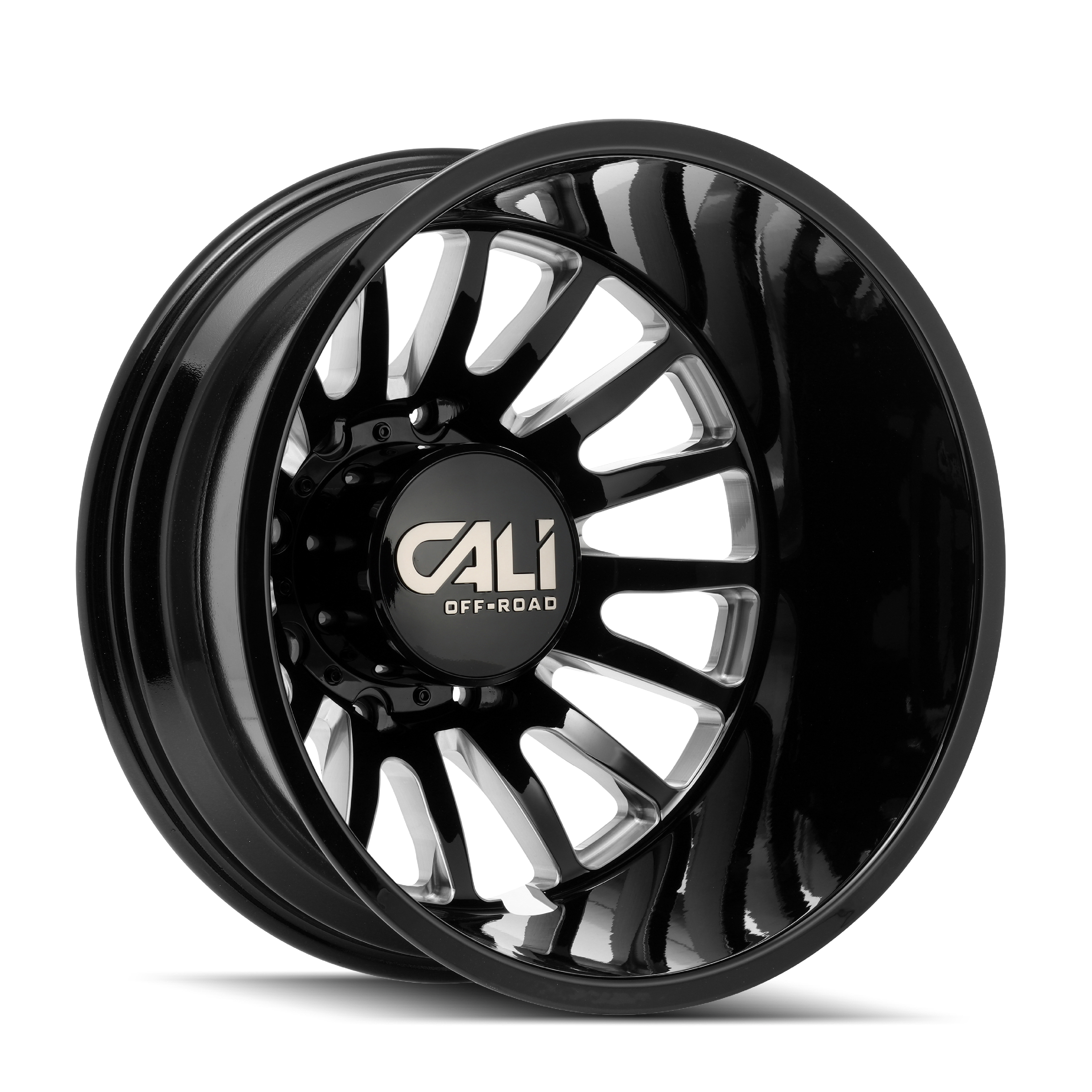 Cali Off-Road 22"x8.25" Non-Chrome Gloss Black/Milled Spokes Custom Wheel ARSWCW9110D22879BMR192