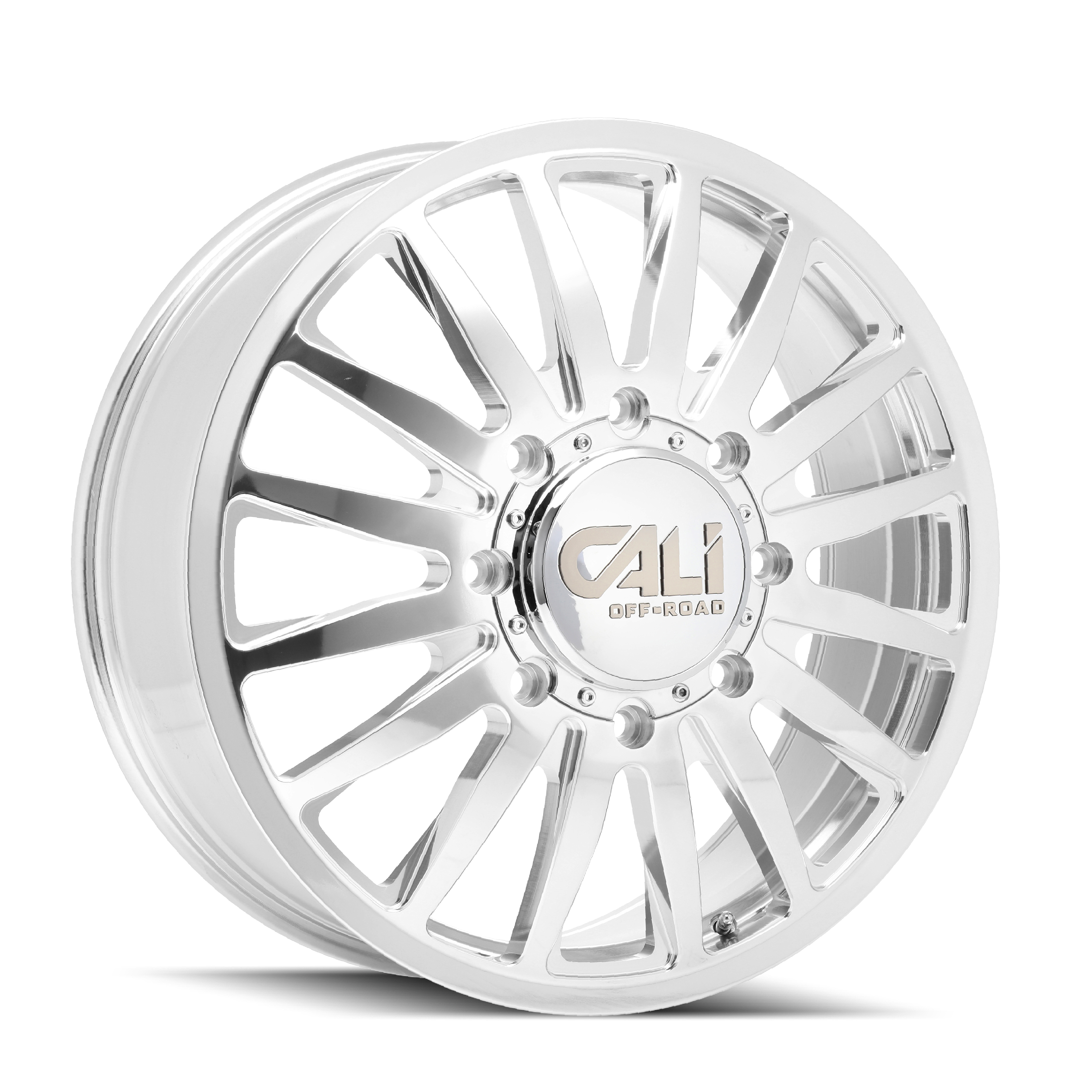 Cali Off-Road 22"x8.25" Non-Chrome Polished/Milled Spokes Custom Wheel ARSWCW9110D22877PMF115