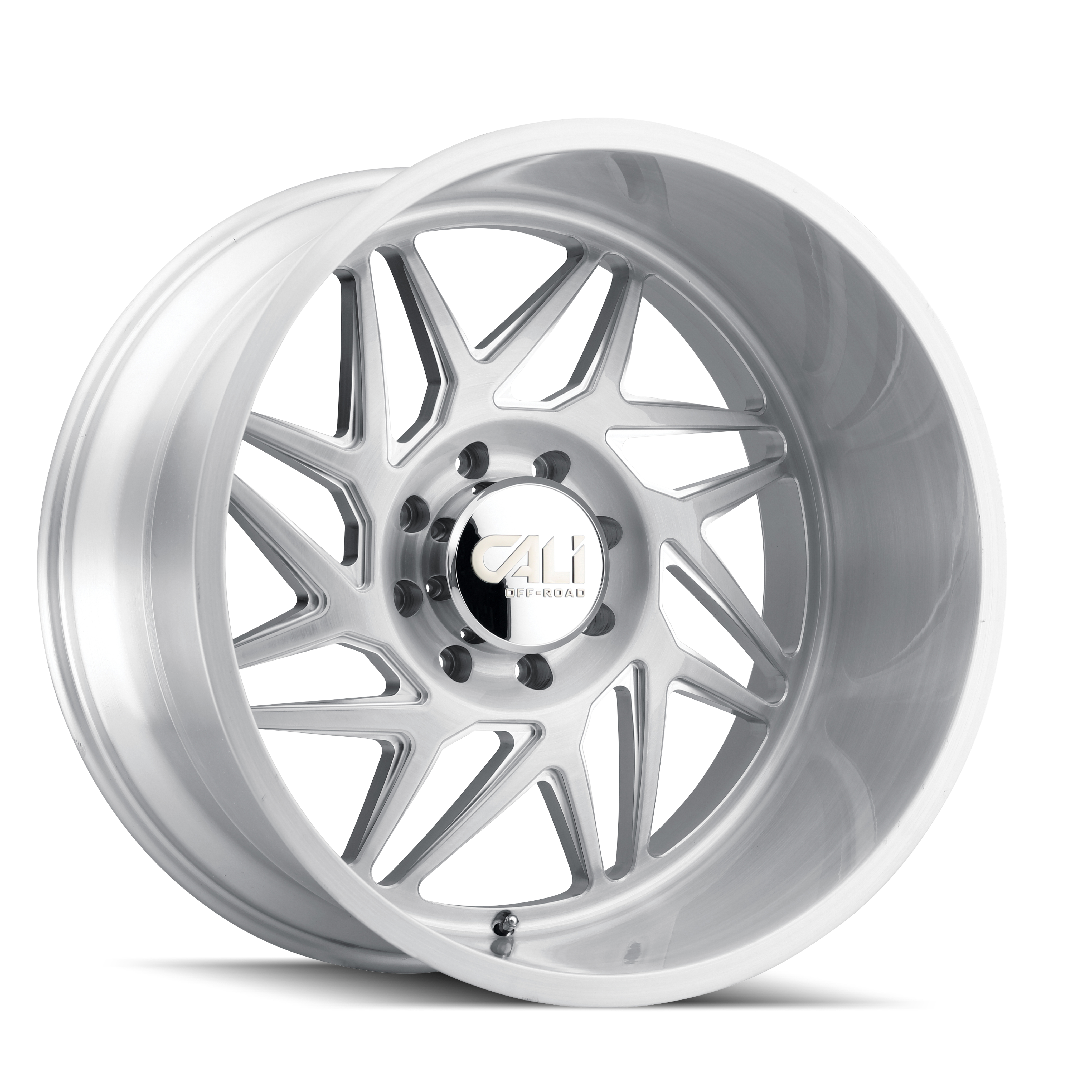 Cali Off-Road 20"x10" Non-Chrome Brushed Clear Gloss Custom Wheel ARSWCW91122173BGC