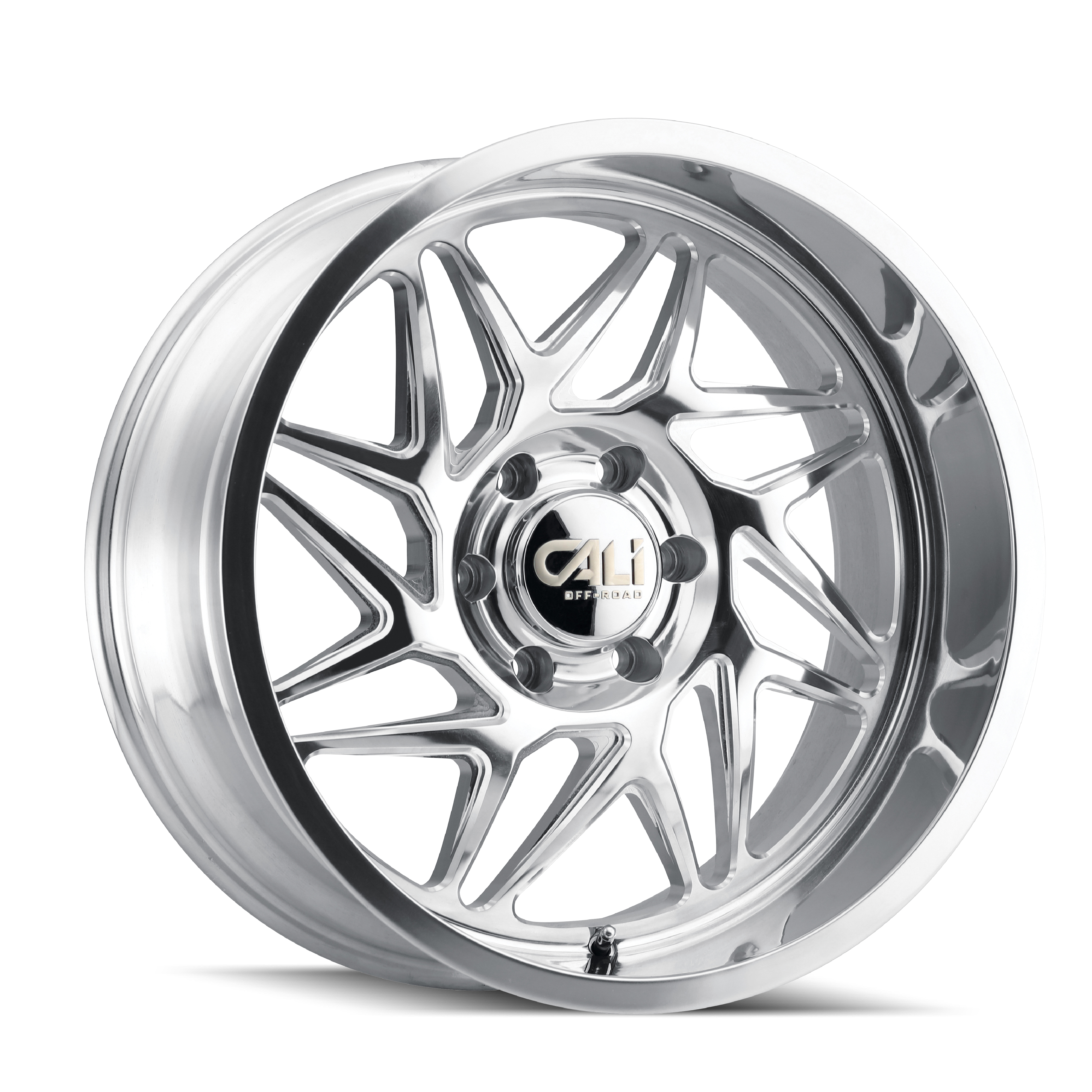 Cali Off-Road 20"x10" Non-Chrome Polished/Milled Spokes Custom Wheel ARSWCW91122136P