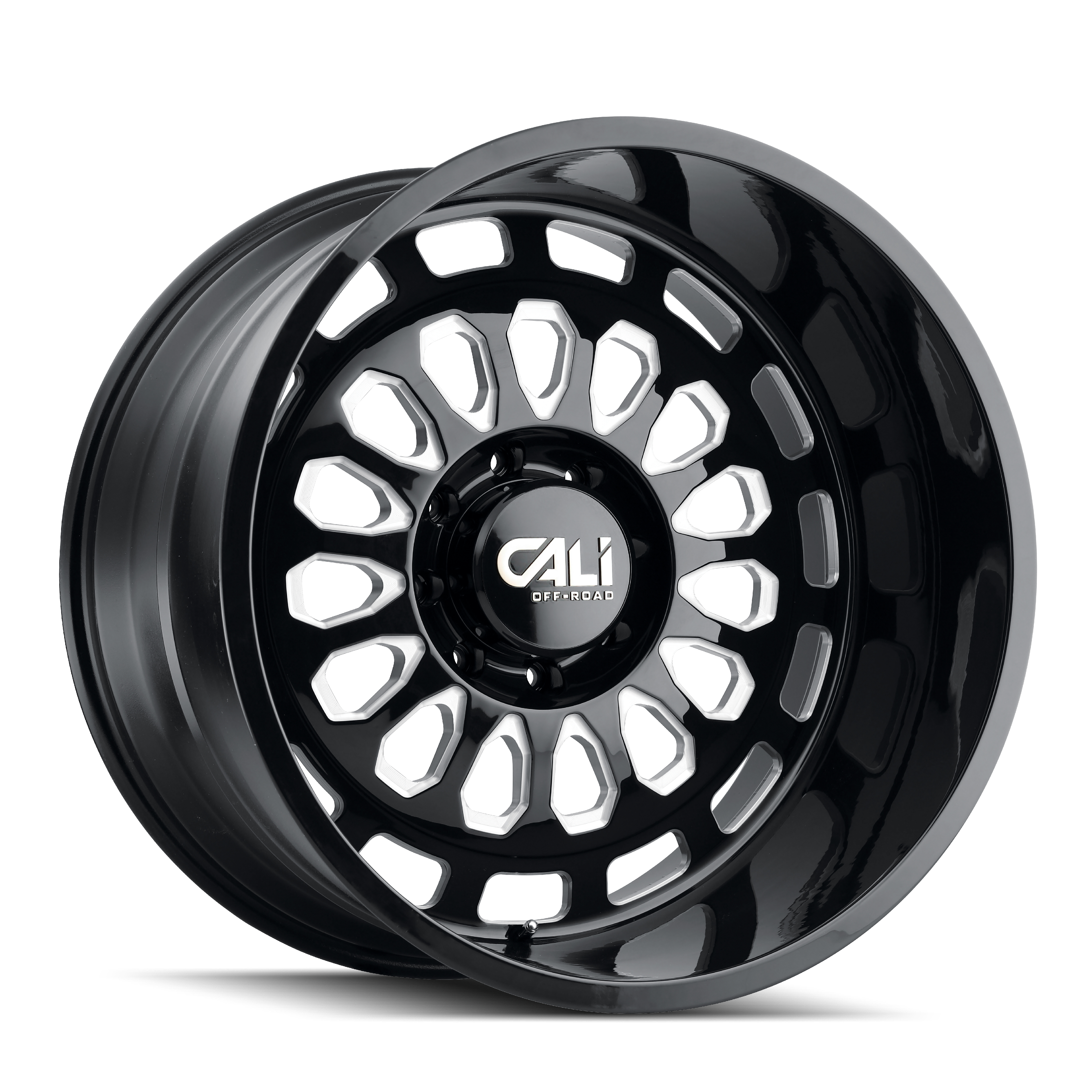 Cali Off-Road 20"x10" Non-Chrome Gloss Black/Milled Spokes Custom Wheel ARSWCW91132136BM