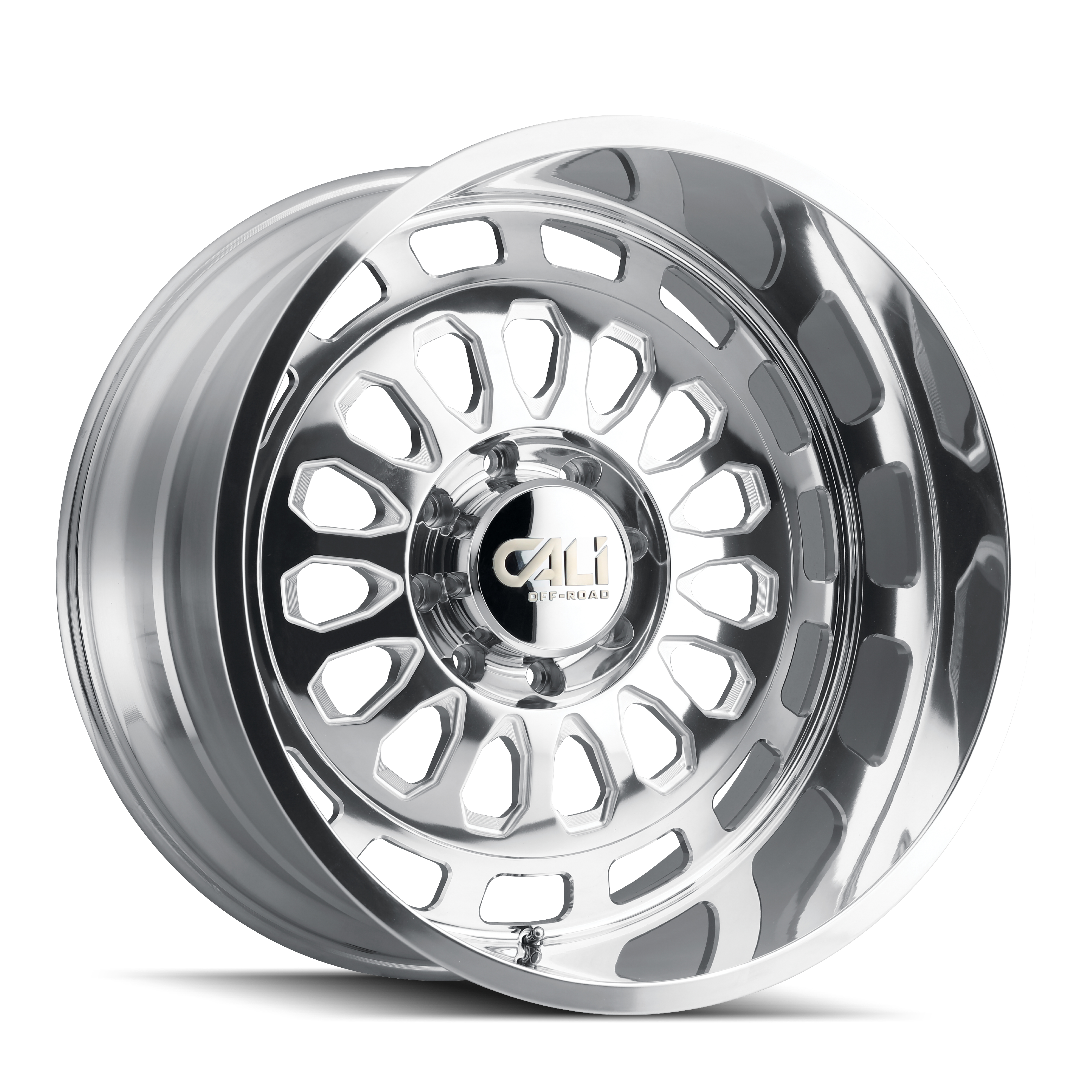 Cali Off-Road 20"x10" Non-Chrome Polished/Milled Spokes Custom Wheel ARSWCW91132136P