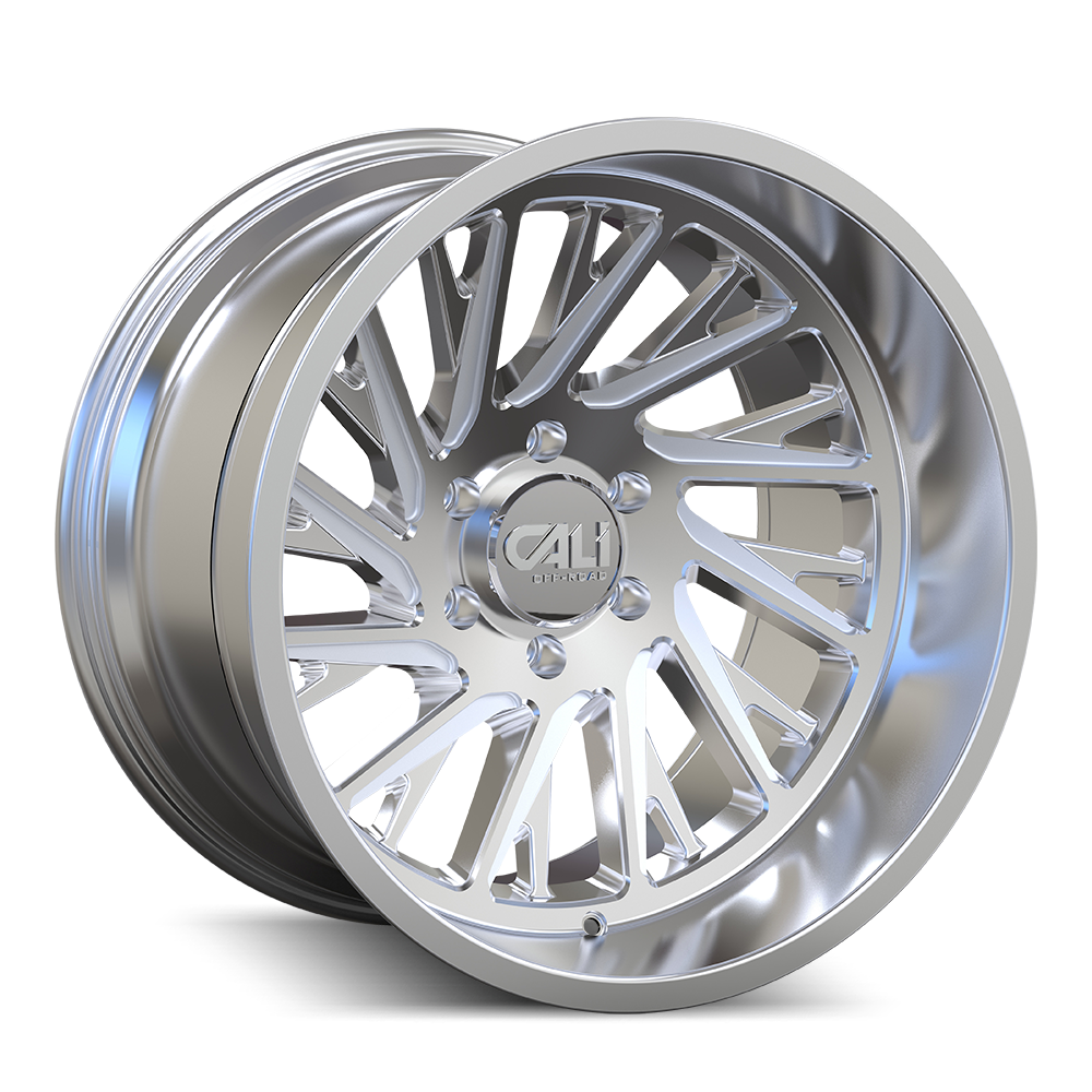 Cali Off-Road 20"x10" Non-Chrome Polished/Milled Spokes Custom Wheel ARSWCW91142136P