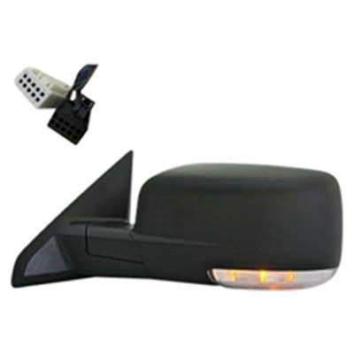 2010 ram 1500 driver side power door mirror with heated glass with mirror memory with turn signal arswmch1320304