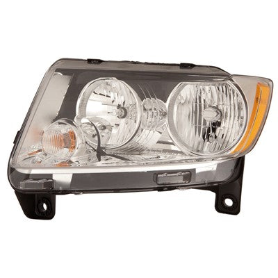 2012 jeep grand cherokee front driver side replacement halogen headlight assembly arswlch2502224c