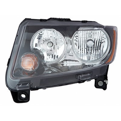 2014 jeep compass front driver side replacement halogen headlight assembly arswlch2502246c