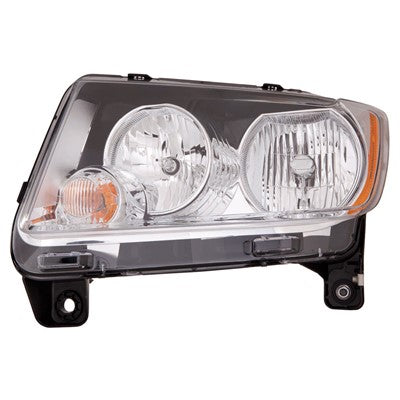 2012 jeep compass front driver side replacement halogen headlight assembly arswlch2518139c