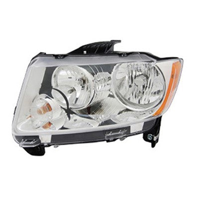 2013 jeep compass front driver side replacement halogen headlight assembly arswlch2518139v