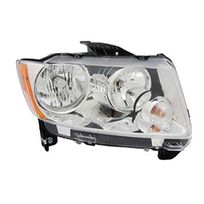 2012 jeep compass front passenger side replacement halogen headlight assembly arswlch2519139v