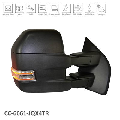 2016 ford f 150 passenger side power door mirror with heated glass with mirror memory with turn signal arswmfo1321519