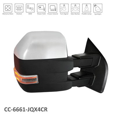 2015 ford f 150 passenger side power door mirror with heated glass with mirror memory with turn signal arswmfo1321520